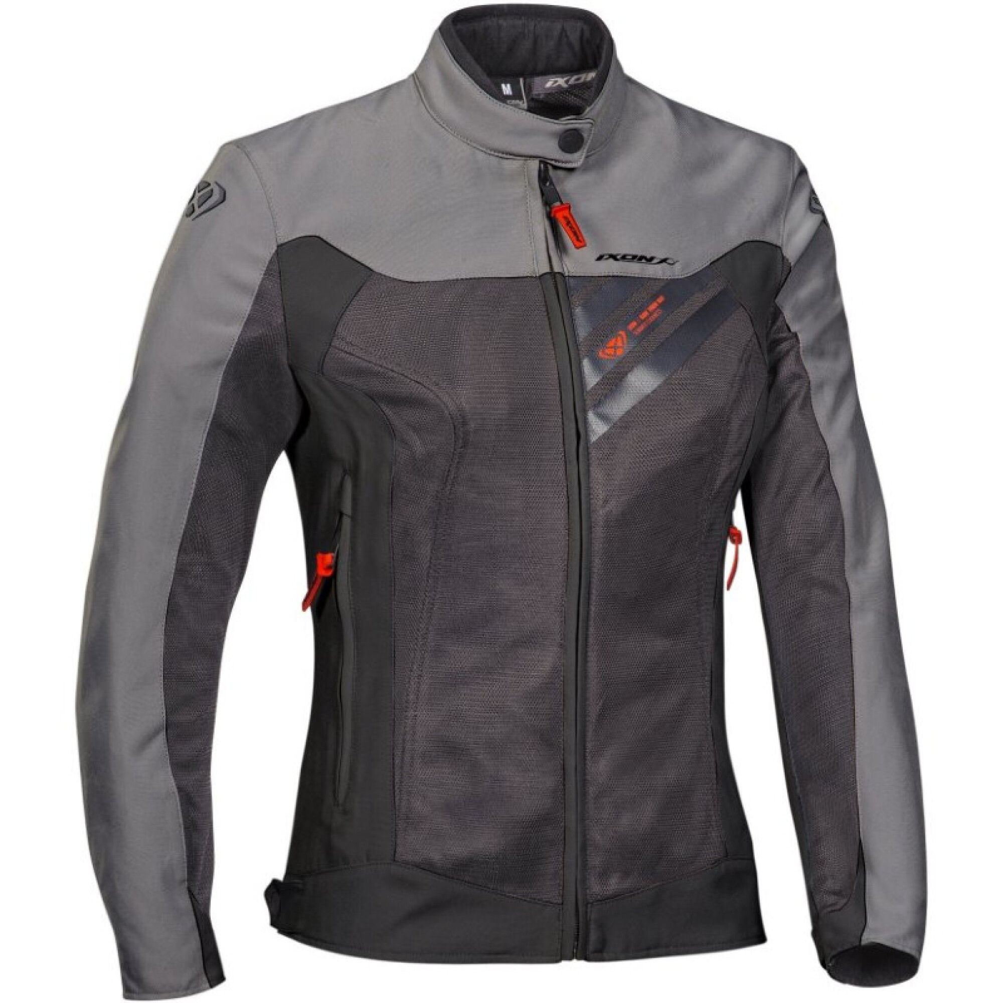 Blouson Femme Ixon Lady Orion Anthracite Gris Rouge - 2XL