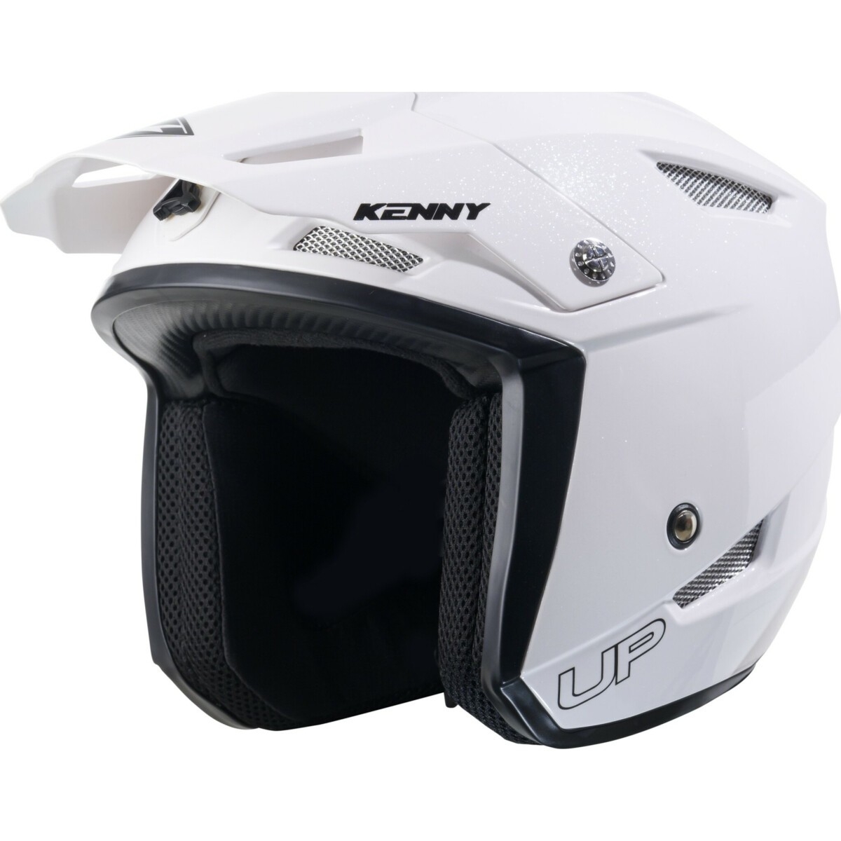 CASQUE TRIAL KENNY TRIAL UP SOLID BLANC BRILLANT / M