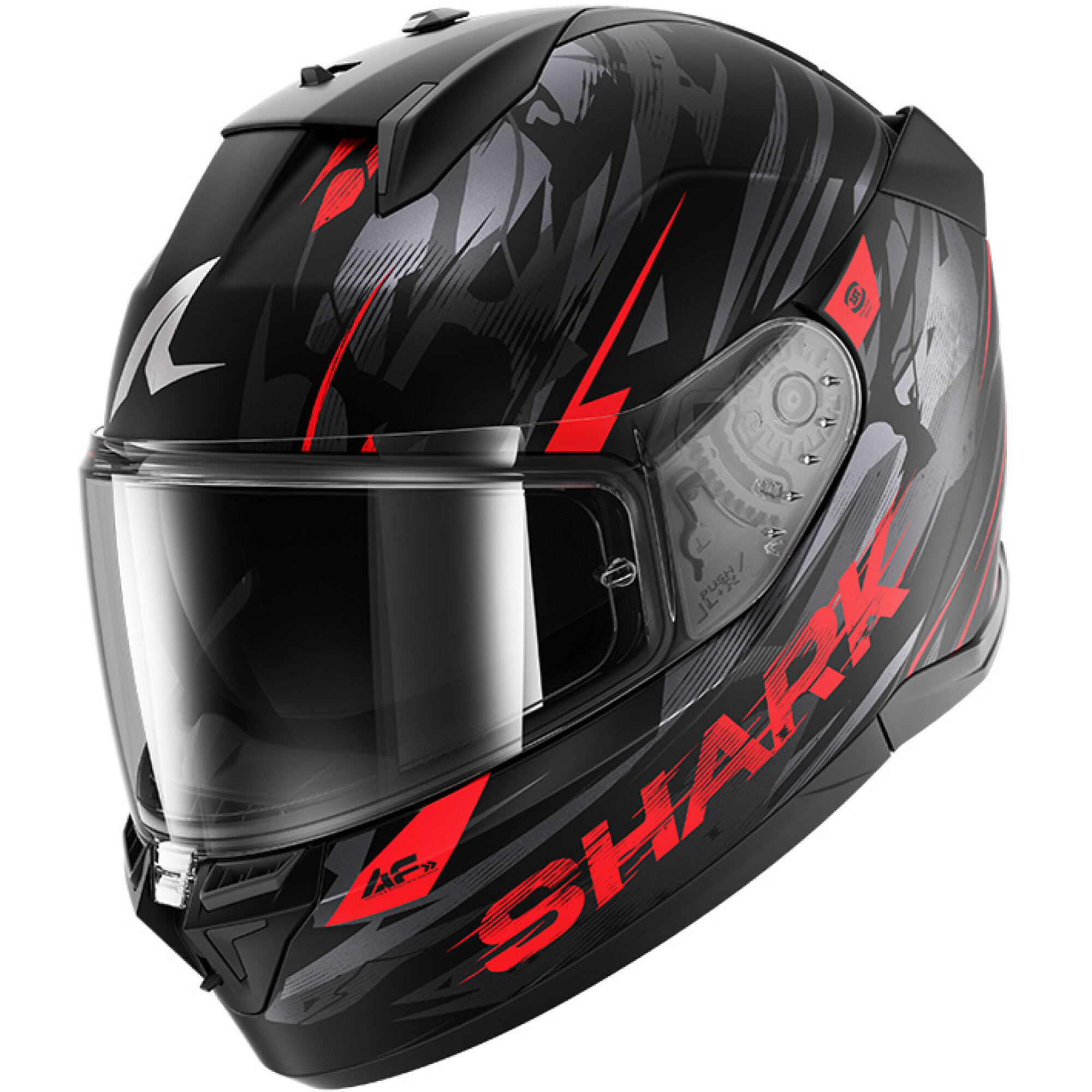 Casque Shark D-Skwal 3 Inkrider Noir Anthracite Rouge - M