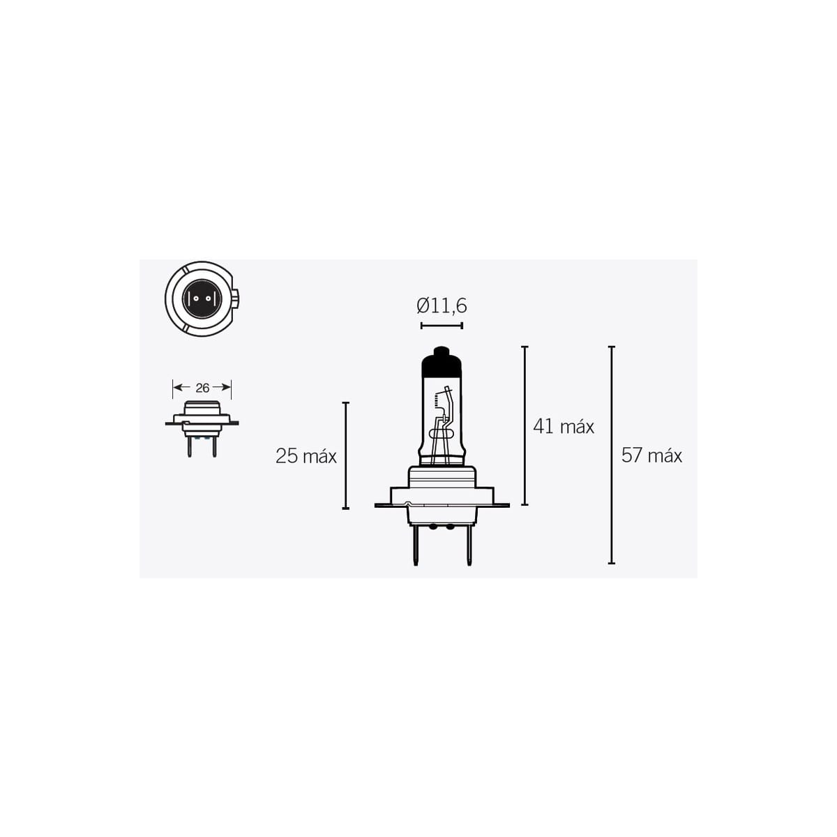 Ampoule V Parts H7 12V/55W -1P