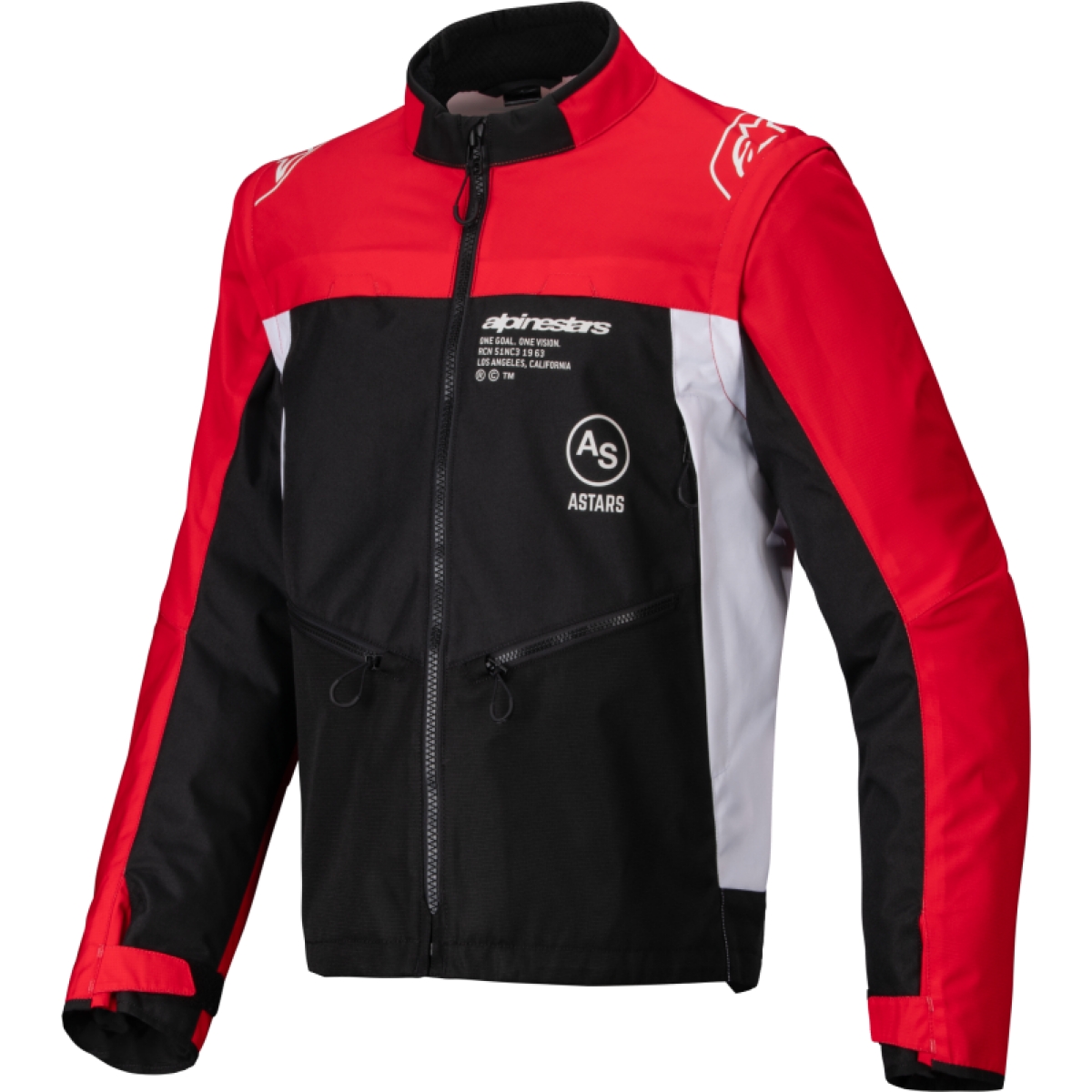 VESTE CROSS ALPINESTARS PRO-DURA NOIR BRILLANT ROUGE BLANC / 2XL