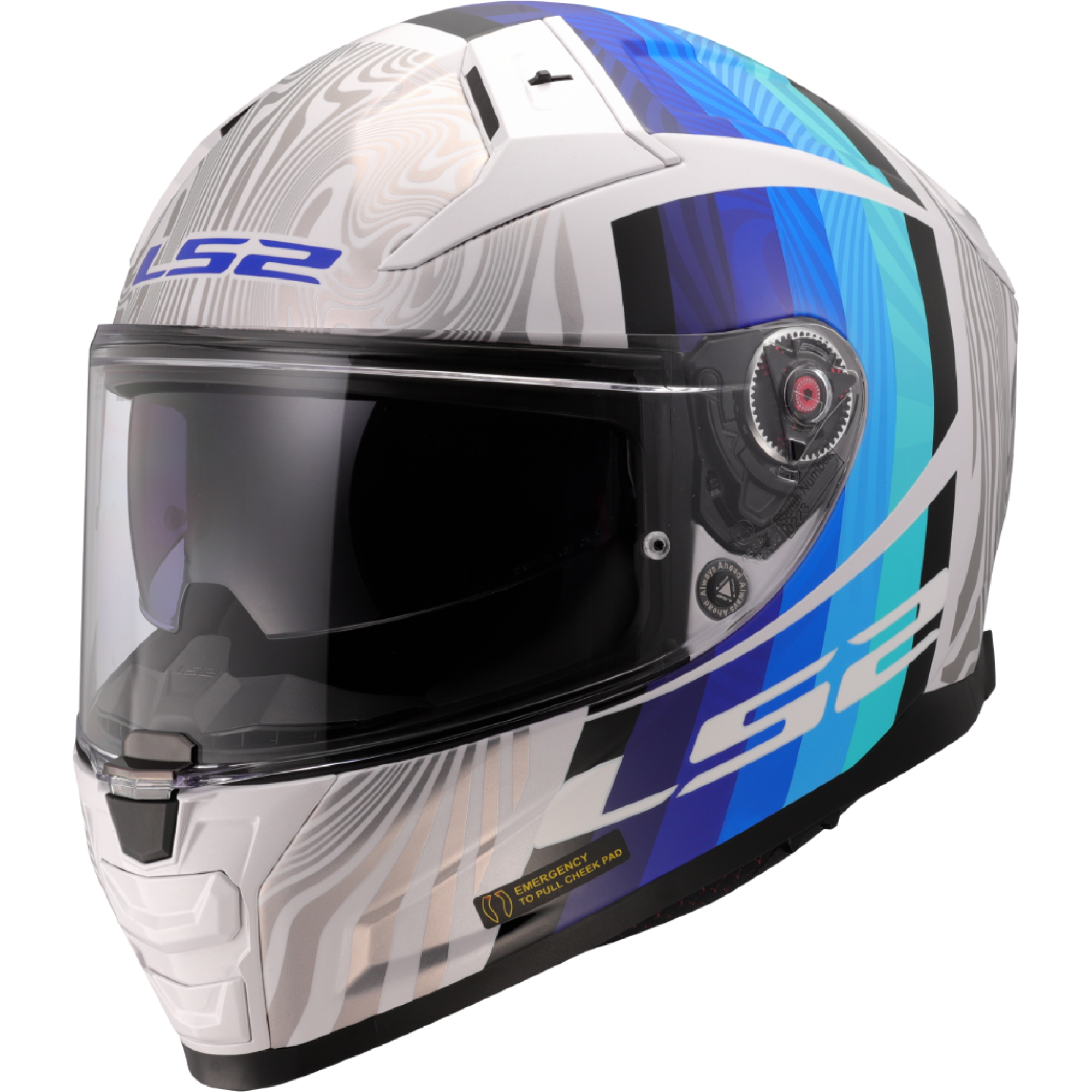 Casque Ls2 FF811 Vector II Freedom Blanc Argent - 2XS