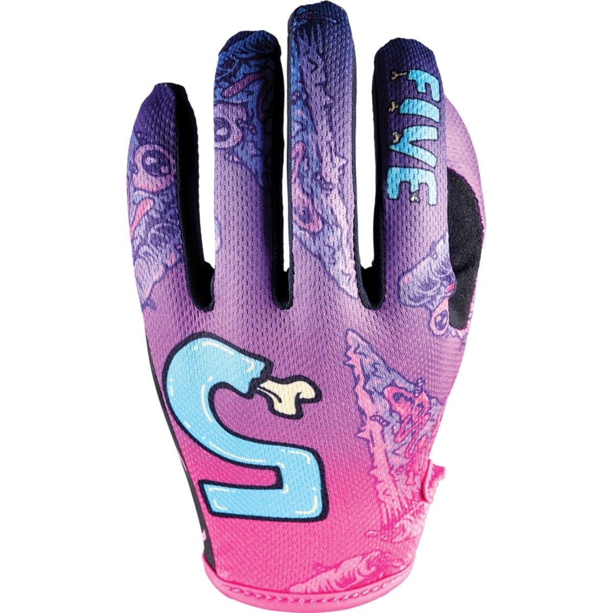 Gants Cross Enfant Five MXF4 Slice Néon Violet / L