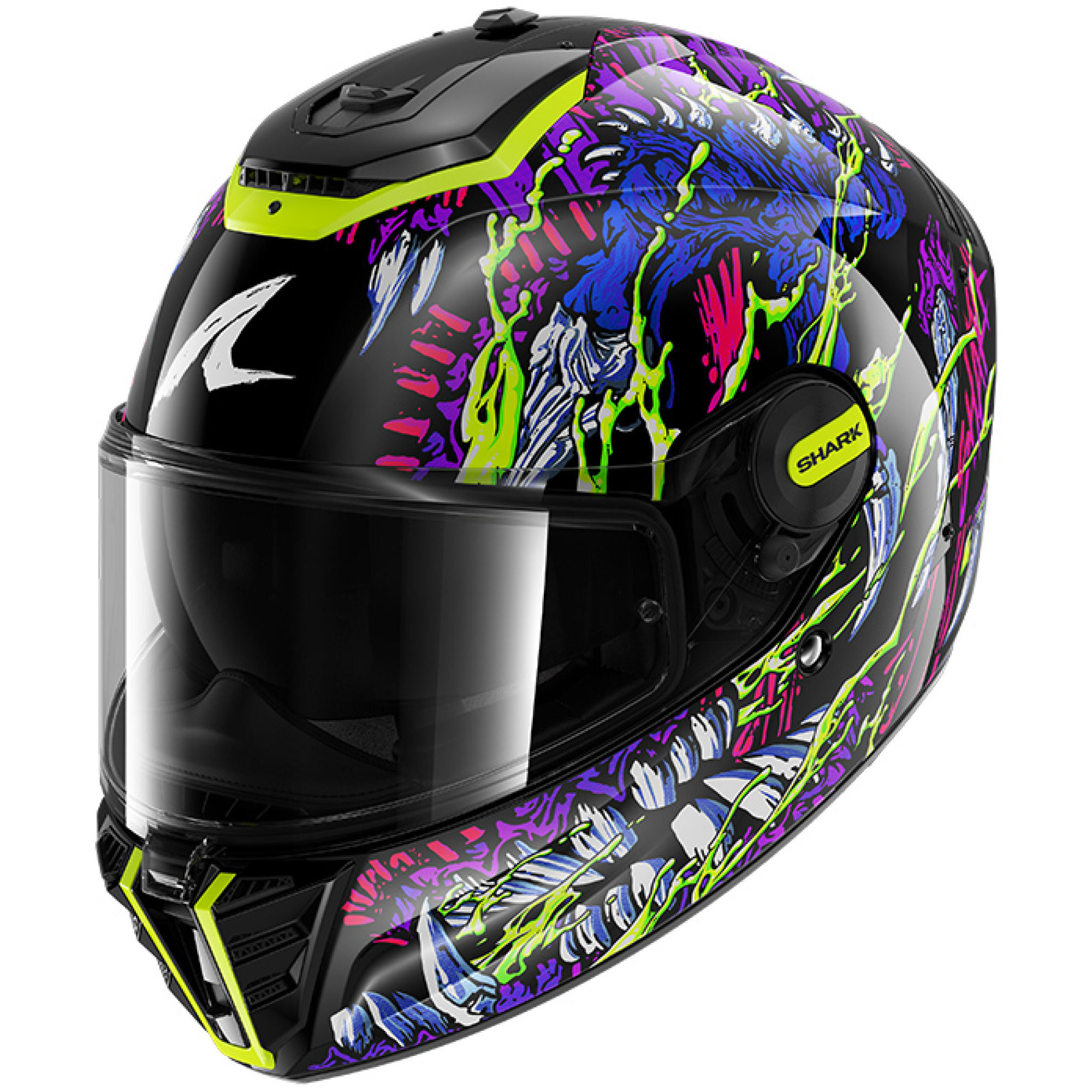 Casque Shark Spartan RS Shaytan 2 Noir Bleu Jaune - XS