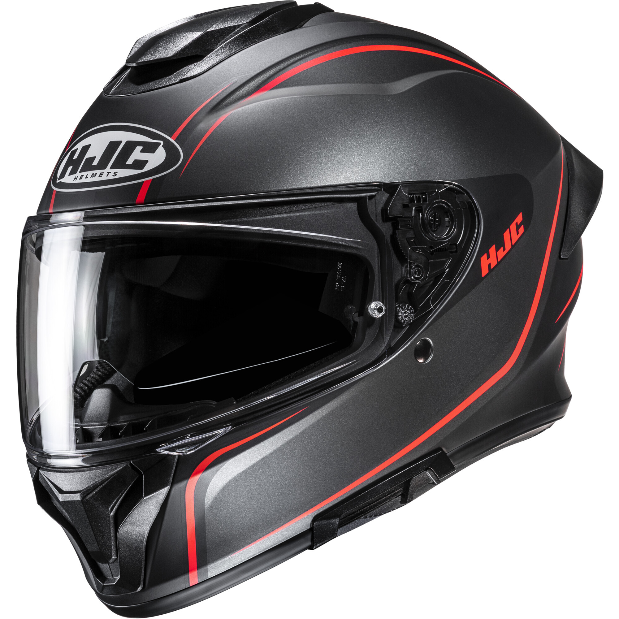 Casque HJC C71 Quez MC1SF Noir Rouge Mat - L