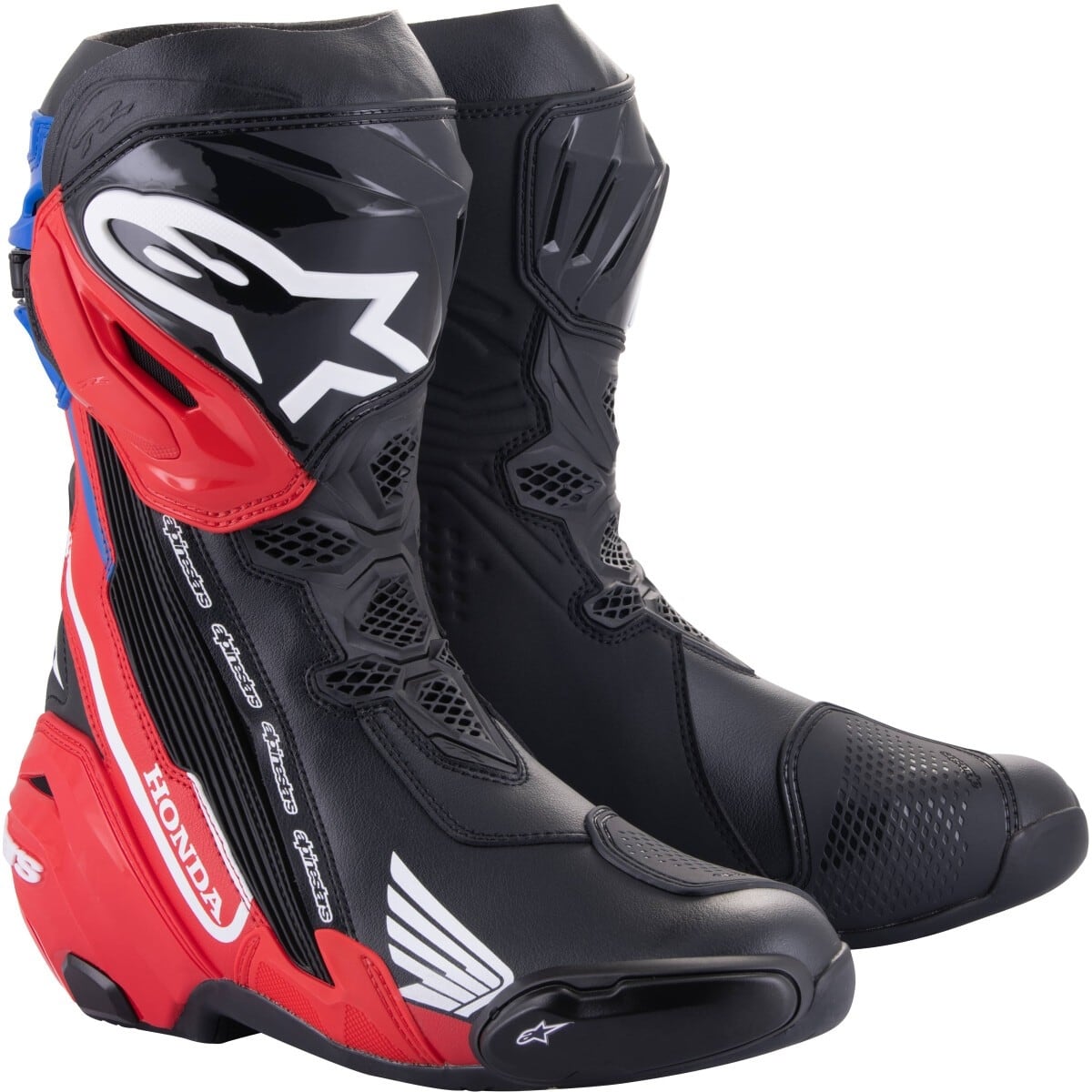 BOTTE ALPINESTARS HONDA SUPERTECH R NOIR ROUGE FLUO BLEU / 43