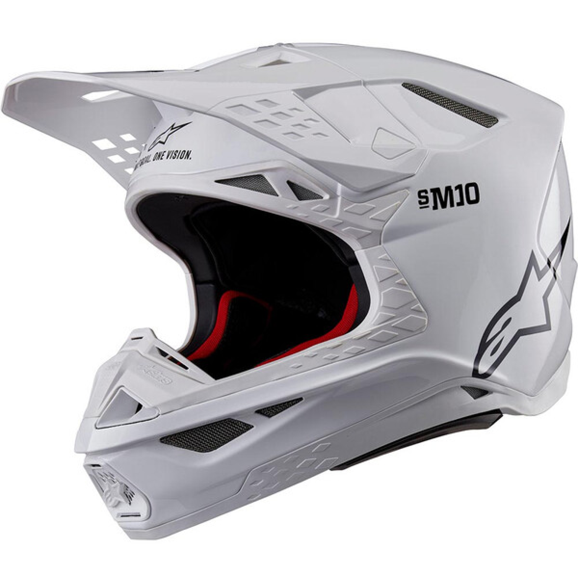 Casque Cross Alpinestars Supertech SM10 Solid Blanc Brillant - 2XL