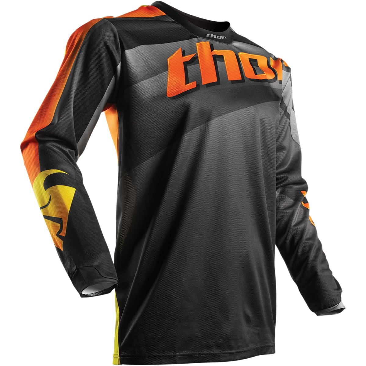 Maillot Thor Pulse Velow Noir/Orange