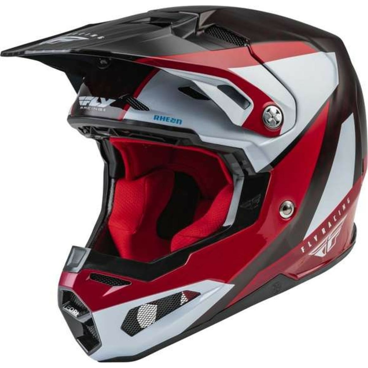 CASQUE CROSS FLY RACING FORMULA CARBON PRIME ROUGE BLANC CARBONE / XL