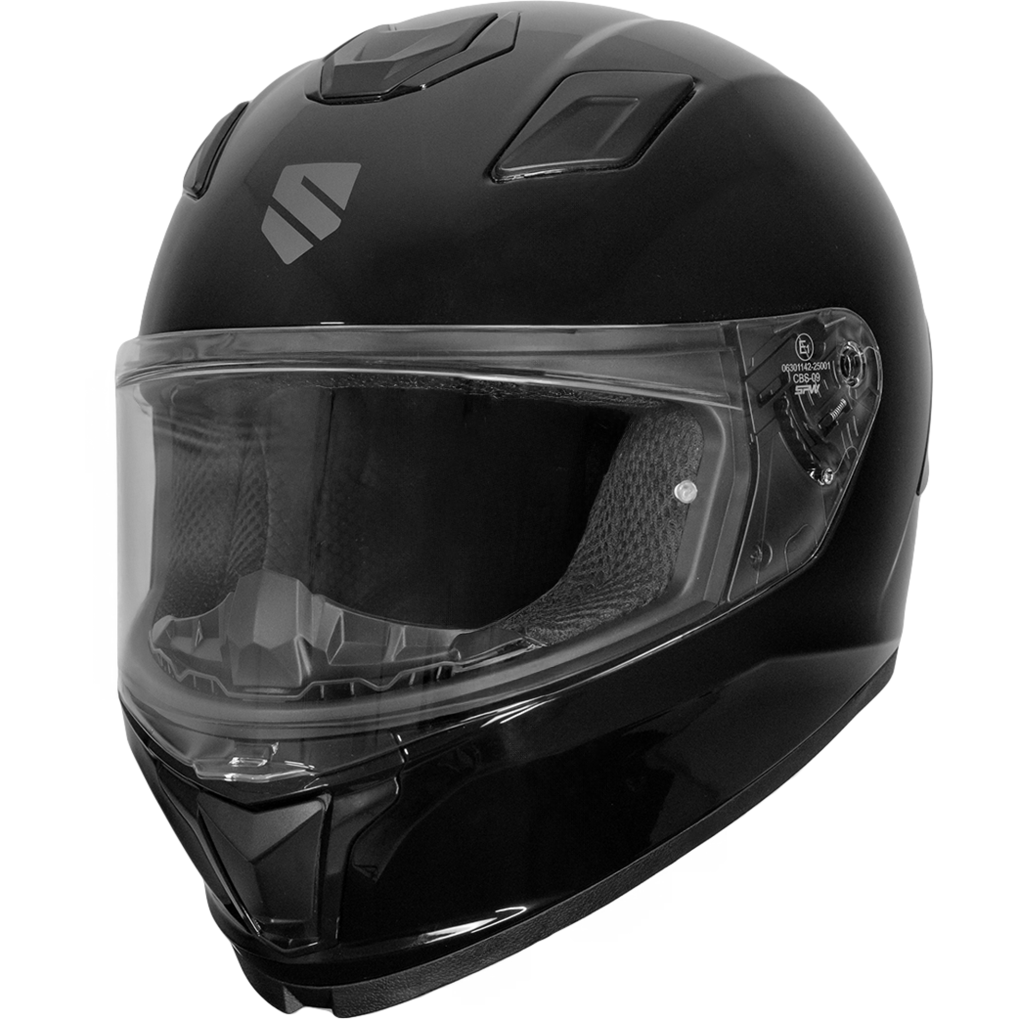 Casque SPW S-607 Solid Noir Brillant - 2XL