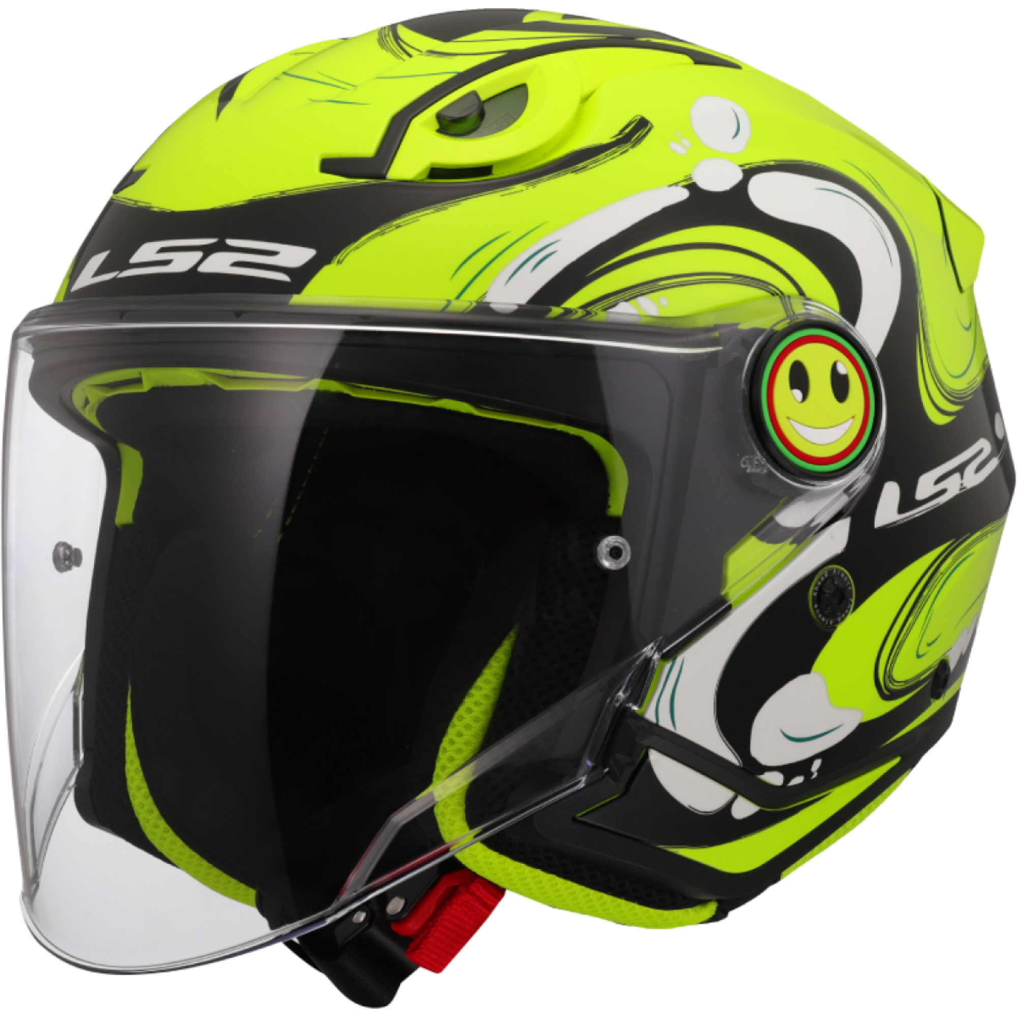 Casque Enfant Ls2 OF622 Funny II Glup Haute Visibilité Jaune Fluo - L