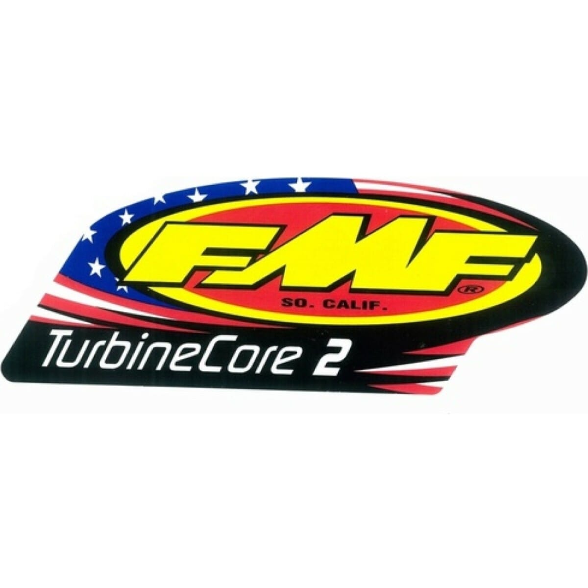 Autocollant FMF Échappement Turbinecore 2 Logo Patriotic