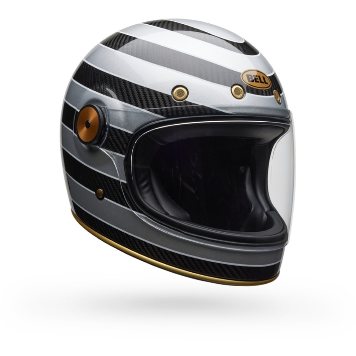 CASQUE BELL BULLITT GT CARBON - RSD TEMPLE GLOSS BLACK/SILVER / S