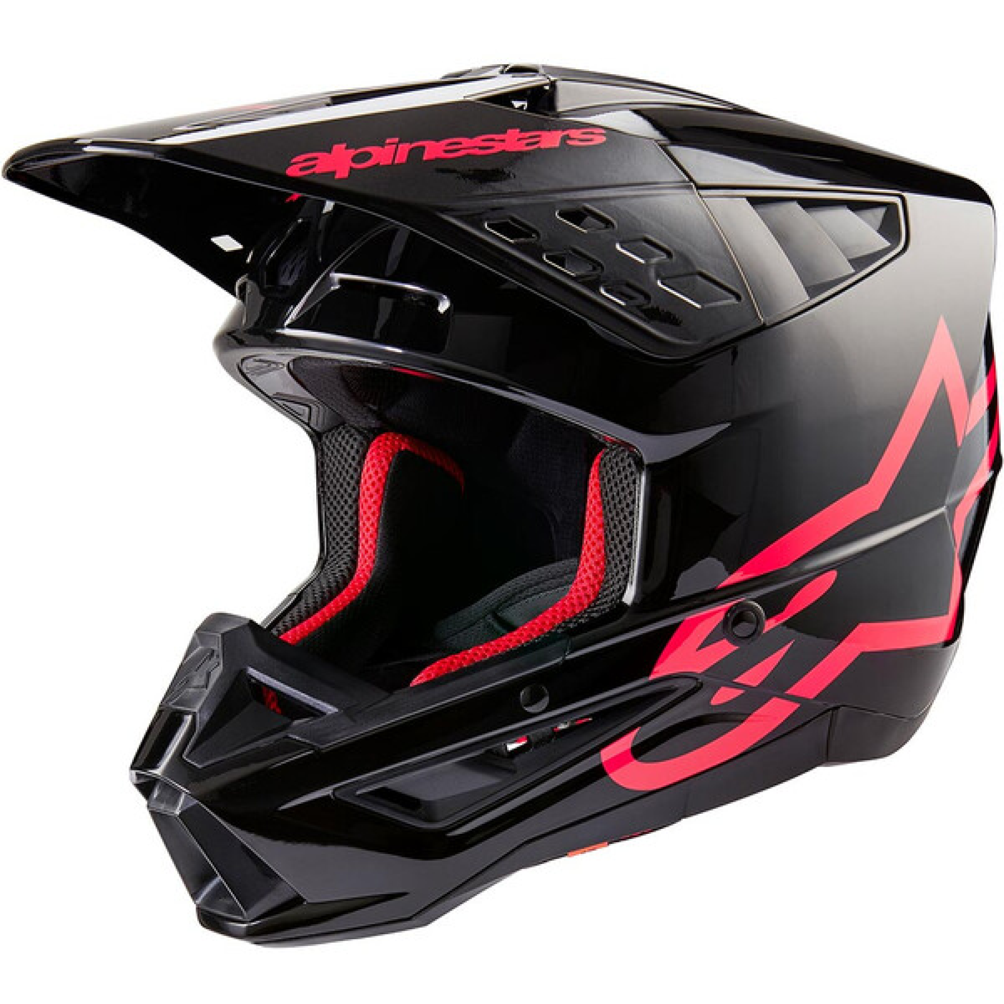 Casque Cross Alpinestars SM5 Corp Noir Rose Brillant - 2XL