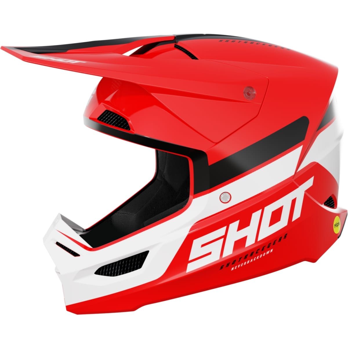 CASQUE CROSS SHOT RACE IRON ROUGE BRILLANT / S