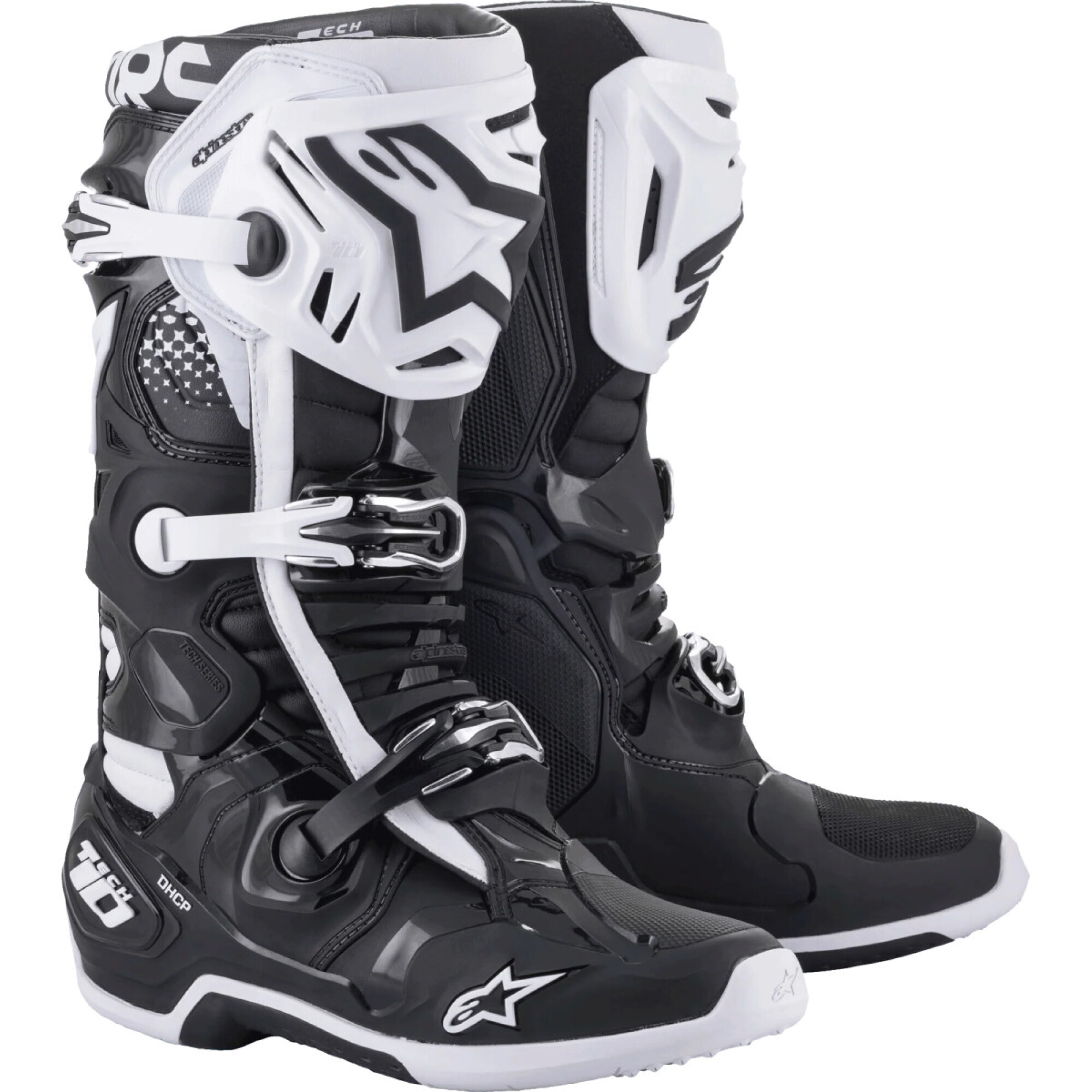 Bottes Cross Alpinestars Tech 10 Noir Blanc - 40.5
