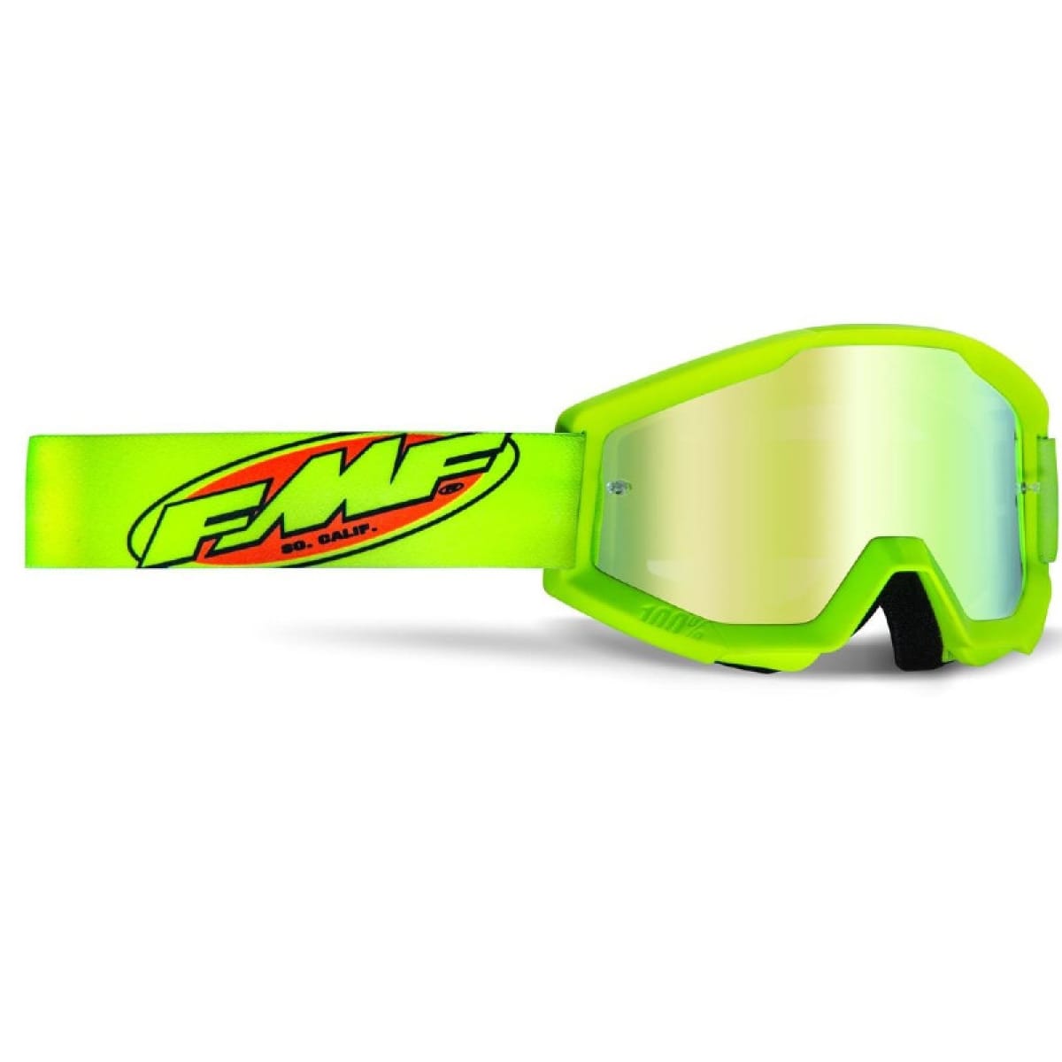 MASQUE FMF POWERBOMB CORE JAUNE FLUO- ECRAN MIROIR OR