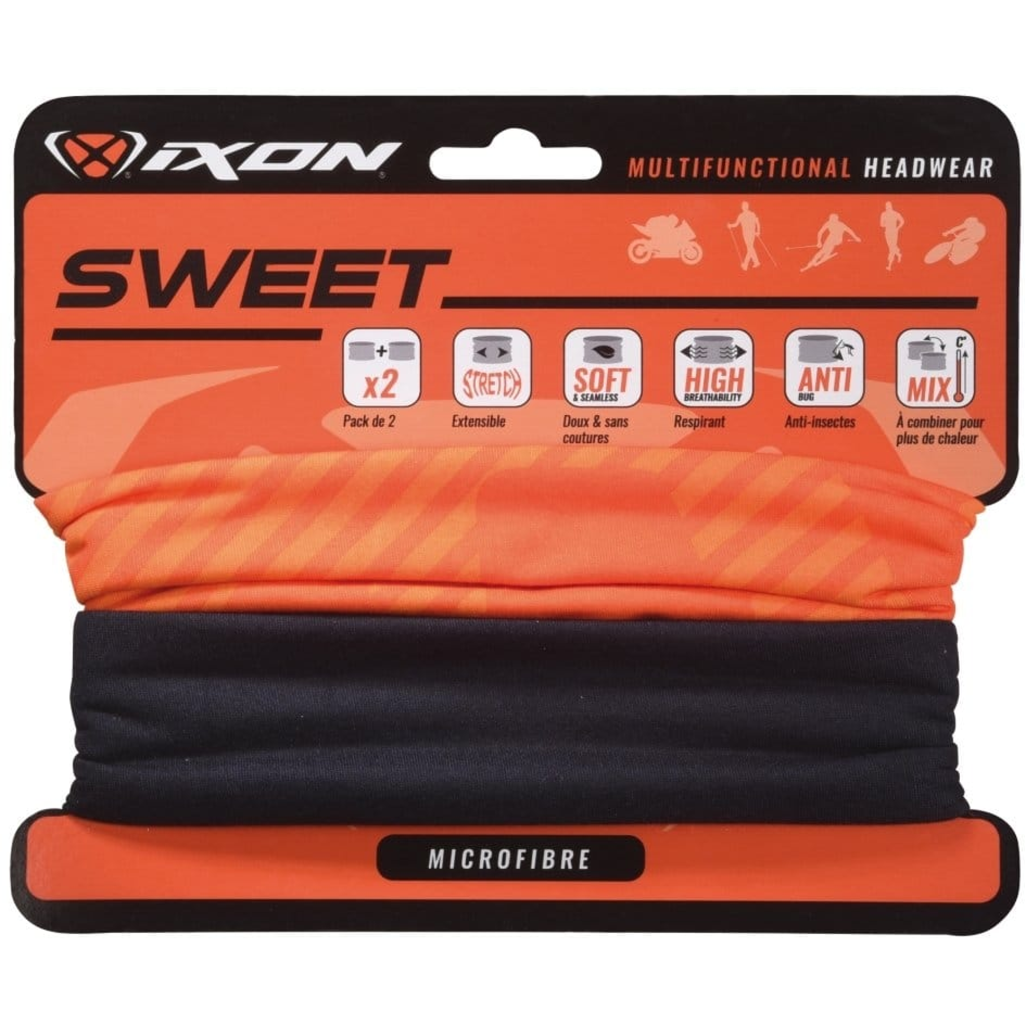 Tour de Cou Ixon Sweet XLogo Orange Noir