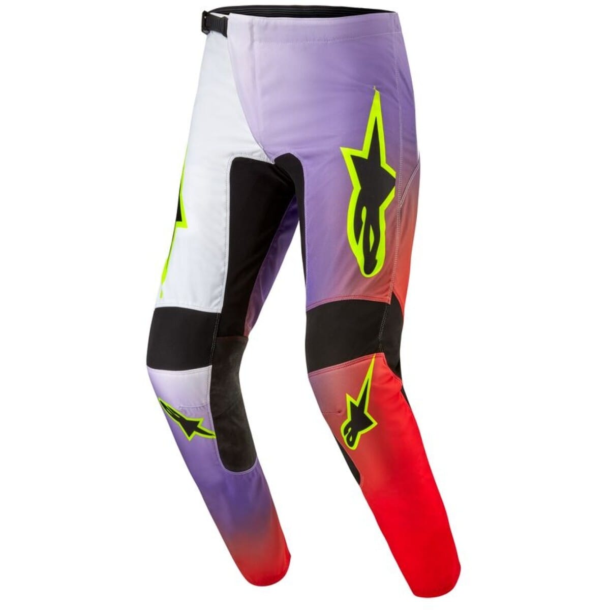 PANTALON ALPINESTARS FLUID LUCENT MX24 30/BLANC ROUGE JAUNE 2029