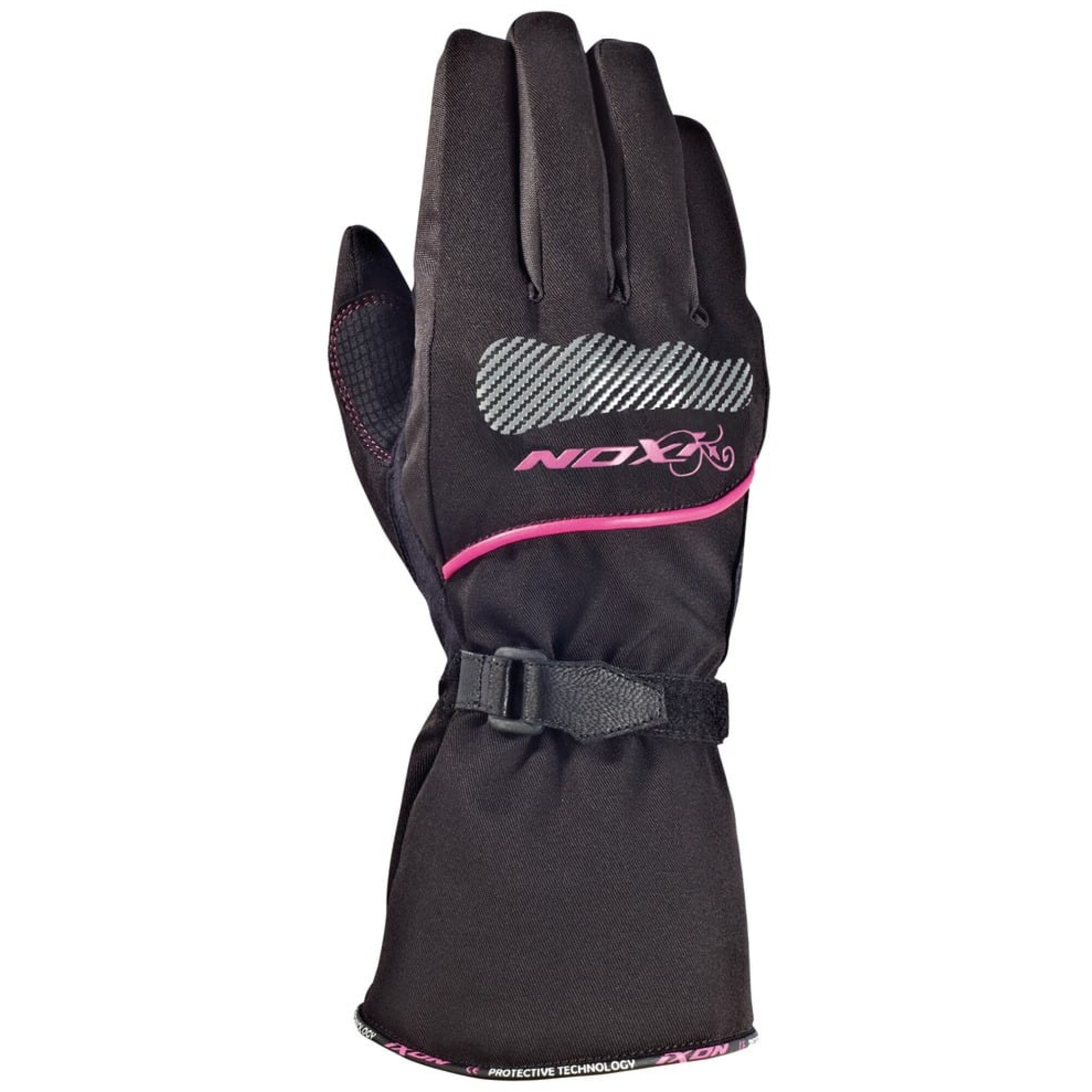 Gants Femme Ixon Pro Spy Lady HP Noir Blanc Fuchsia - 2XL