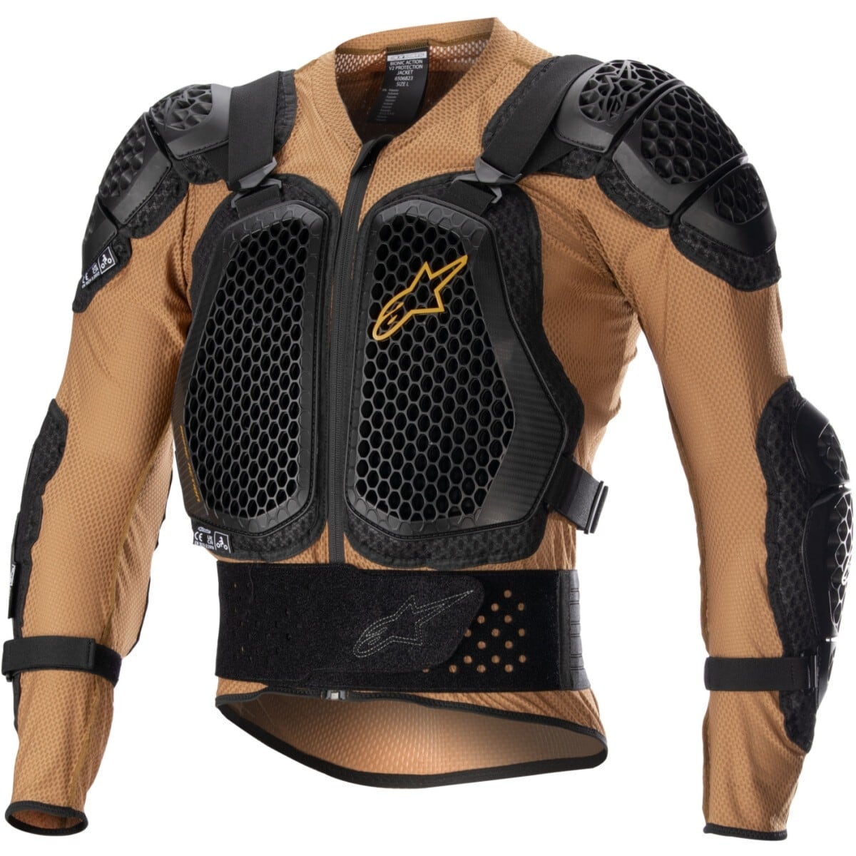 GILET DE PROTECTION CROSS ALPINESTARS BIONIC ACTION V2 MX SABLE NOIR / L