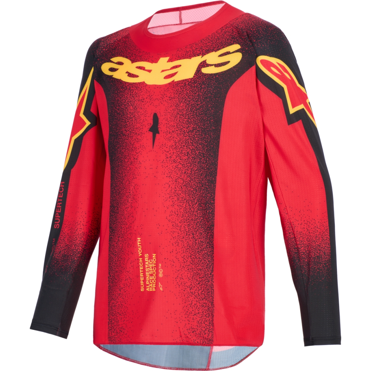 MAILLOT CROSS ENFANT ALPINESTARS SUPERTECH SCENZ ROUGE NOIR JAUNE / S