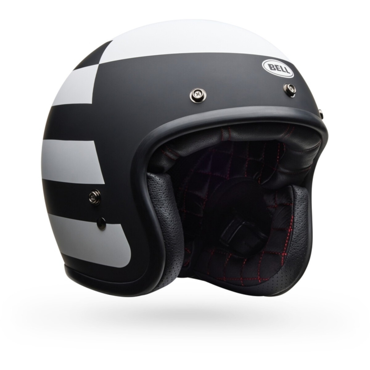 CASQUE BELL CUSTOM 500 - PARLOR MATTE BLACK/WHITE / L