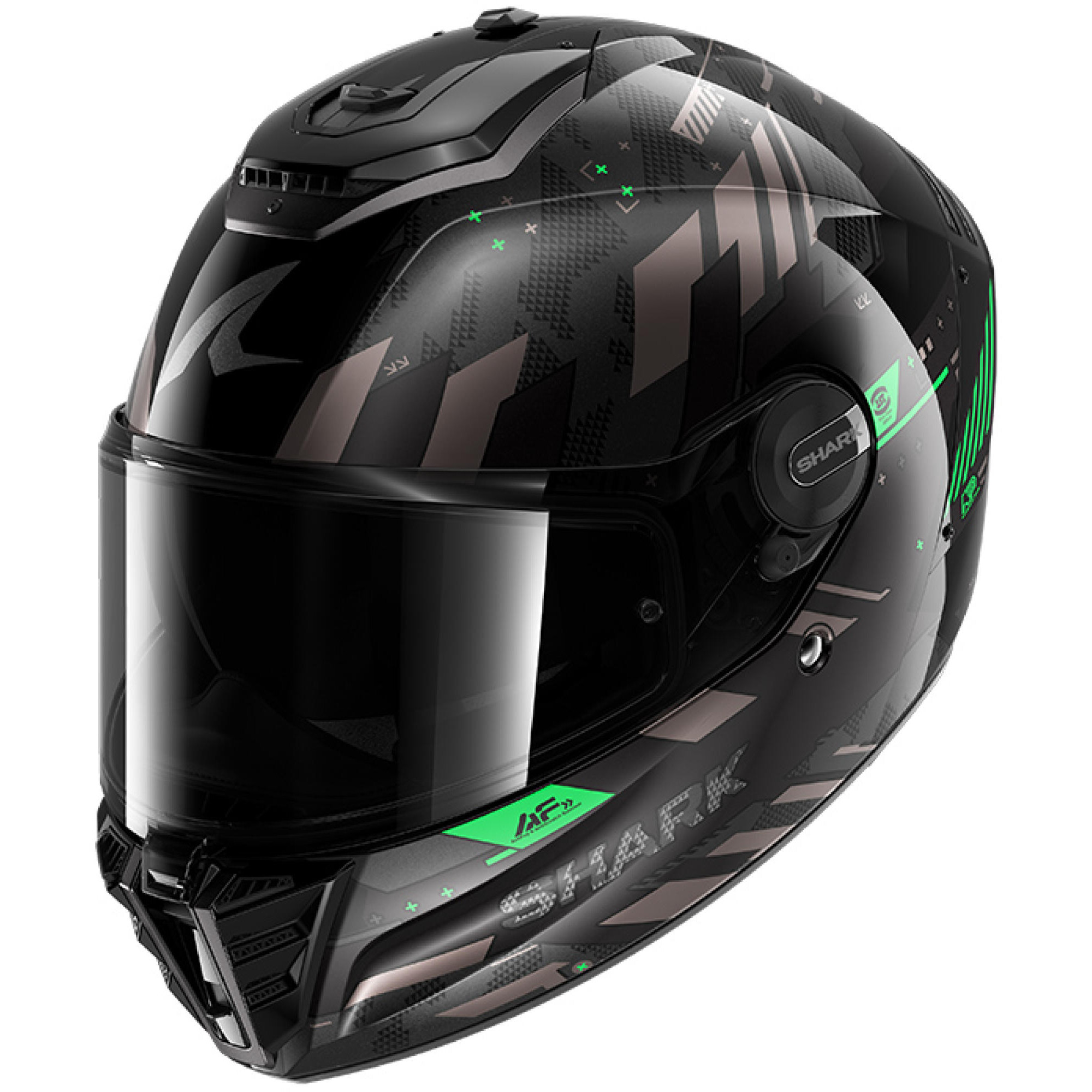Casque Shark Spartan RS Skilful Noir Anthracite Vert - L