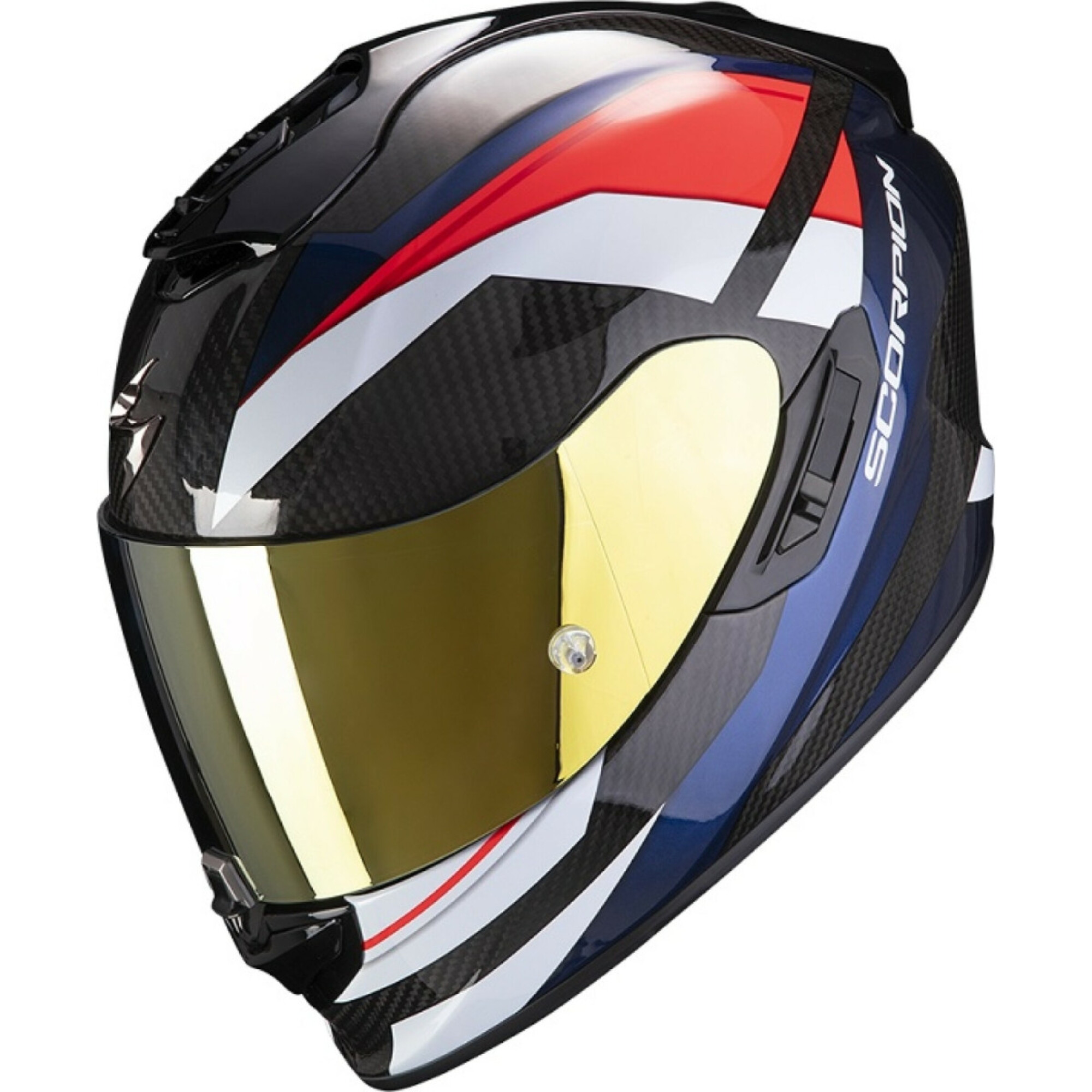 Casque Scorpion Exo-1400 Carbon Air Legione Rouge Bleu / M