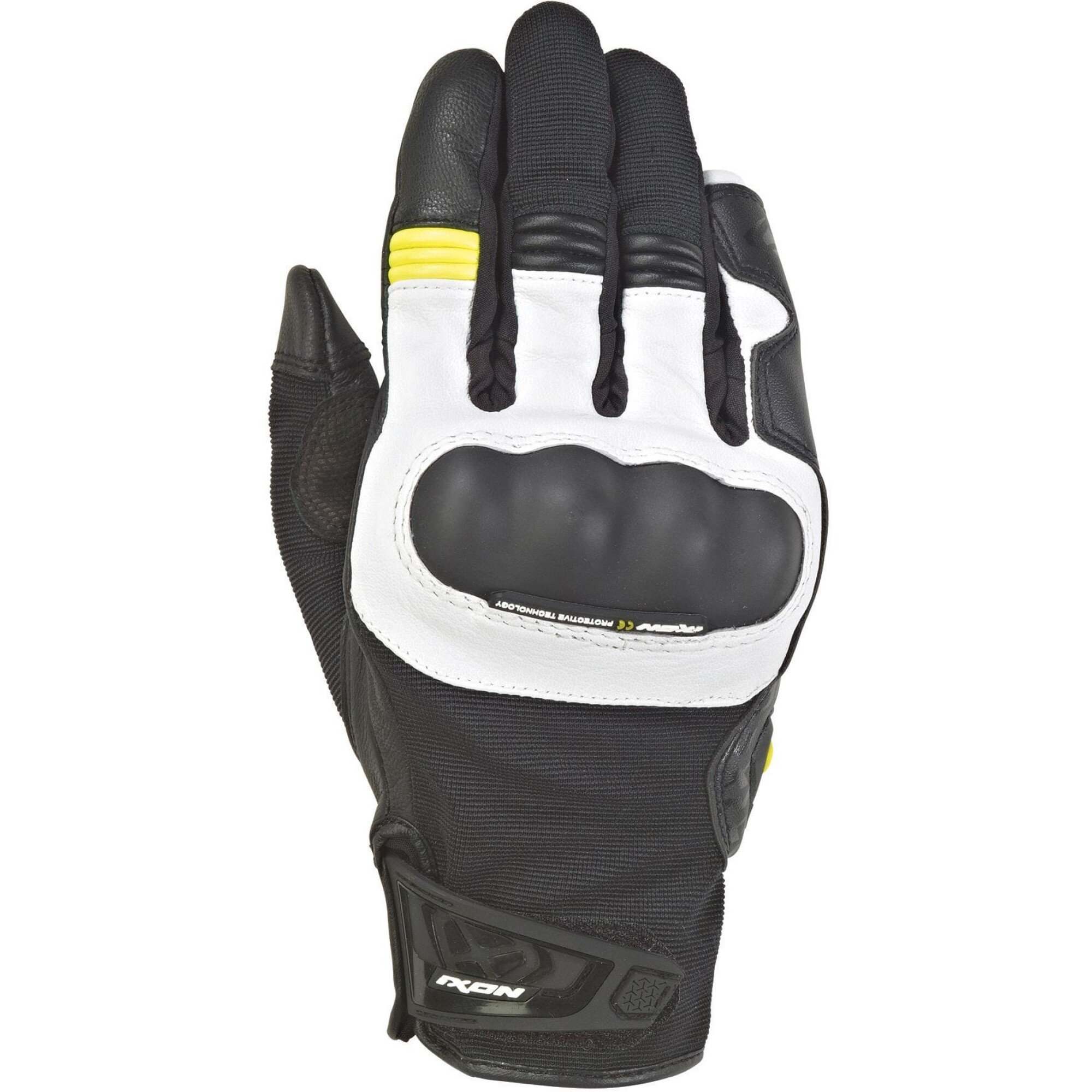 Gants Ixon RS Grip 2 Noir Blanc Jaune Vif - 2XL