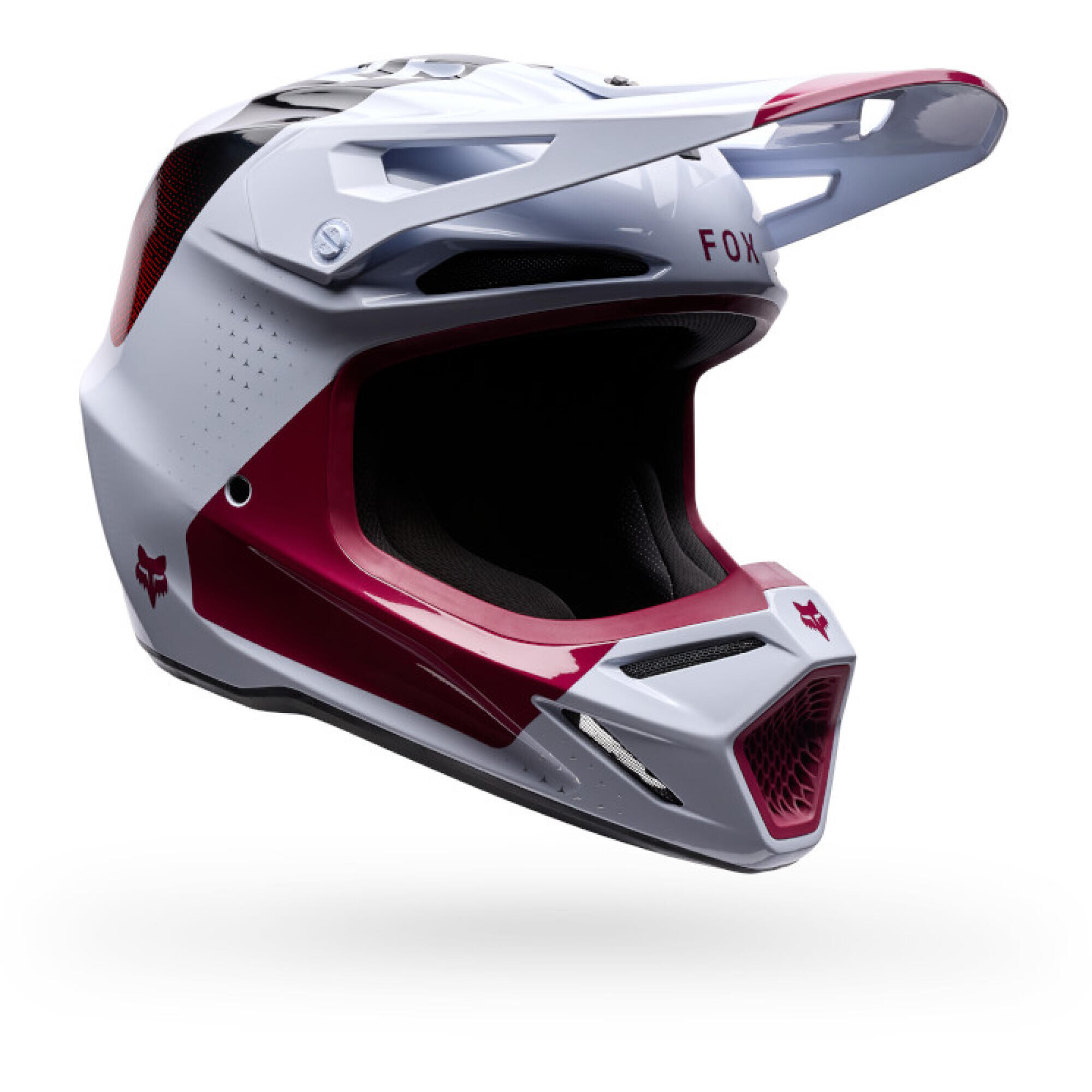 Casque Cross Fox V3 Tine Bordeaux - 2XL
