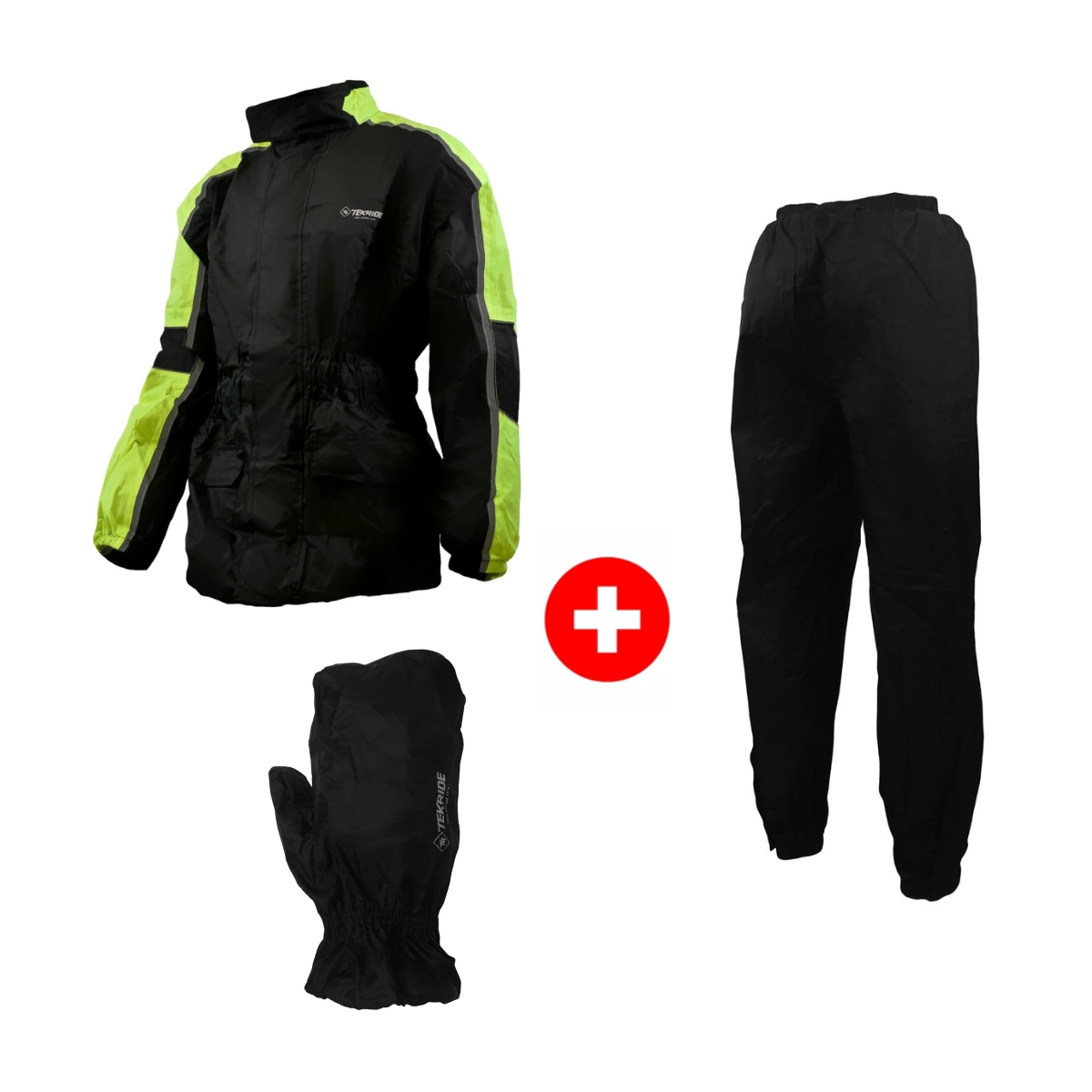 Pack Tekride Basic Rain Noir Jaune Fluo