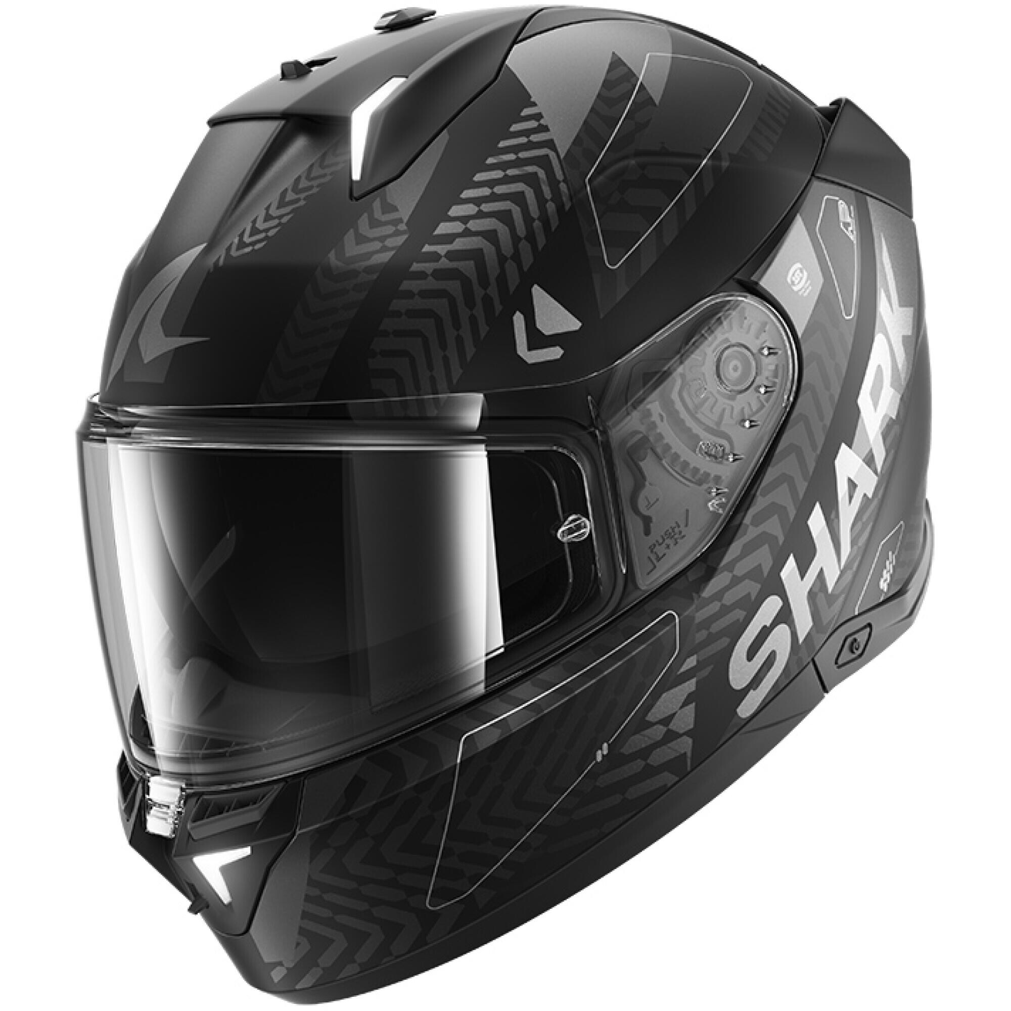 Casque Shark Skwal i3 Ready Noir Chrome Anthracite - L
