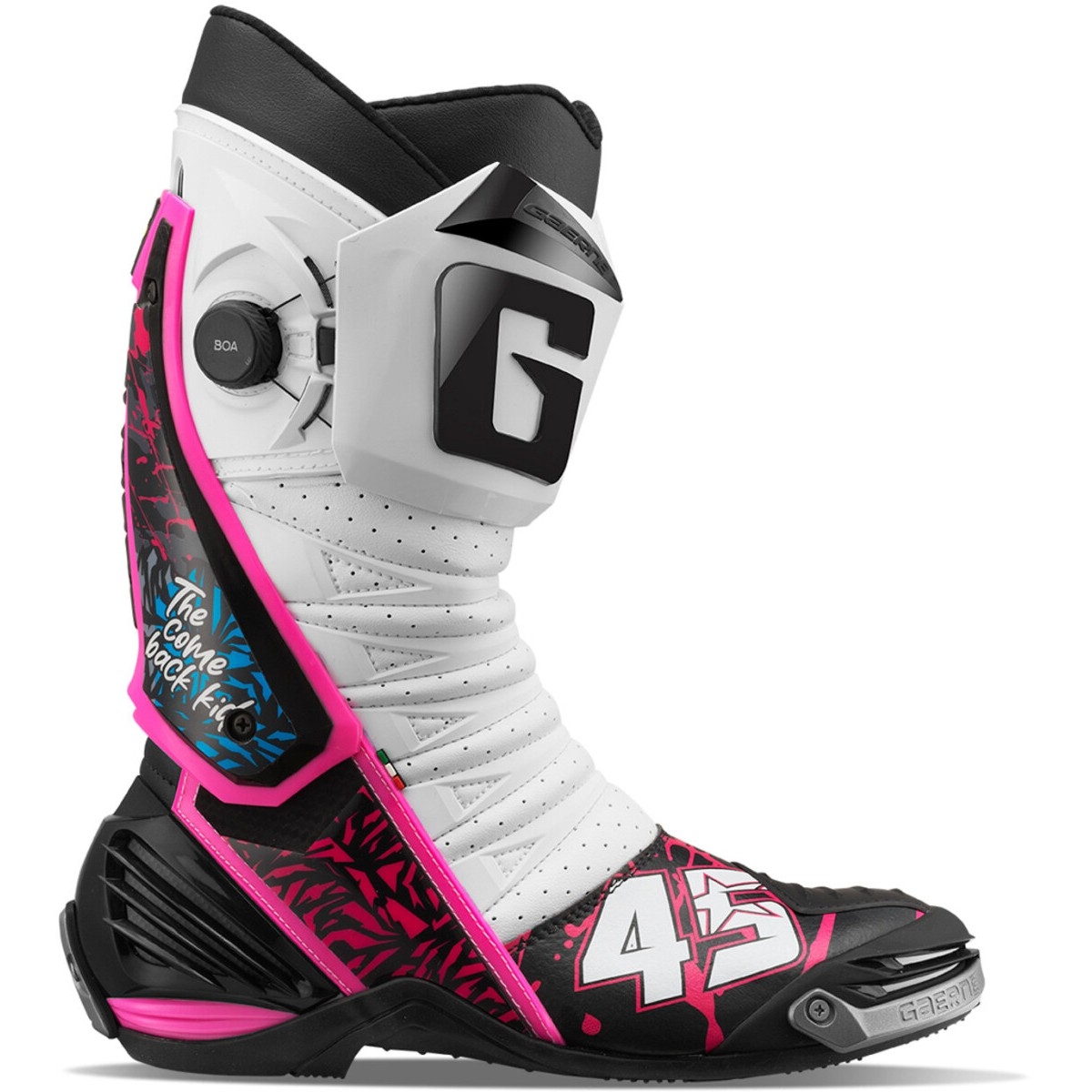 BOTTES GAERNE GP1 LS SCOTT REDDING REPLICA 42/BLANC ROSE NOIR