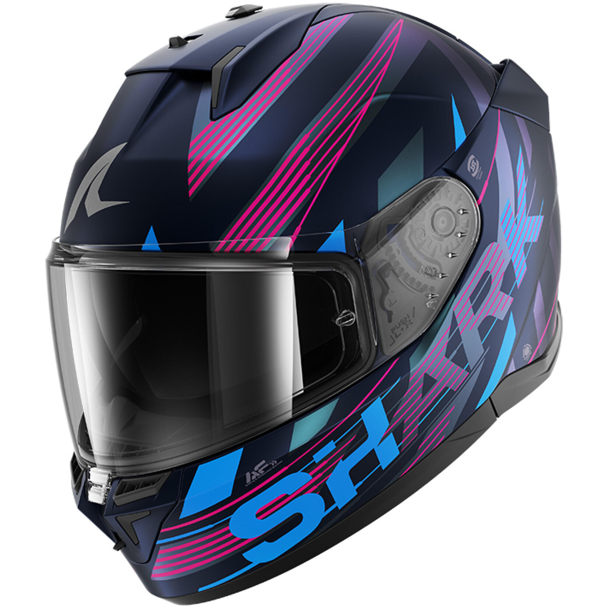 Casque Shark D-Skwal 3 Dashed Bleu Violet Bleu - L