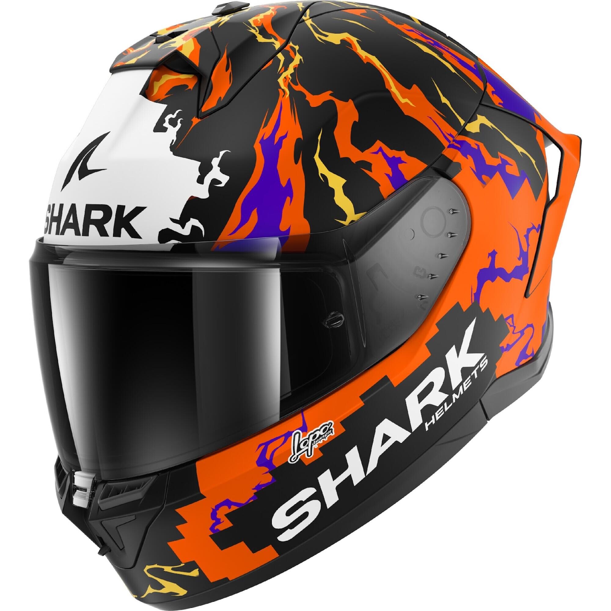 Casque Shark Skwal Cup Replica Bertelle Noir Rouge Jaune - M