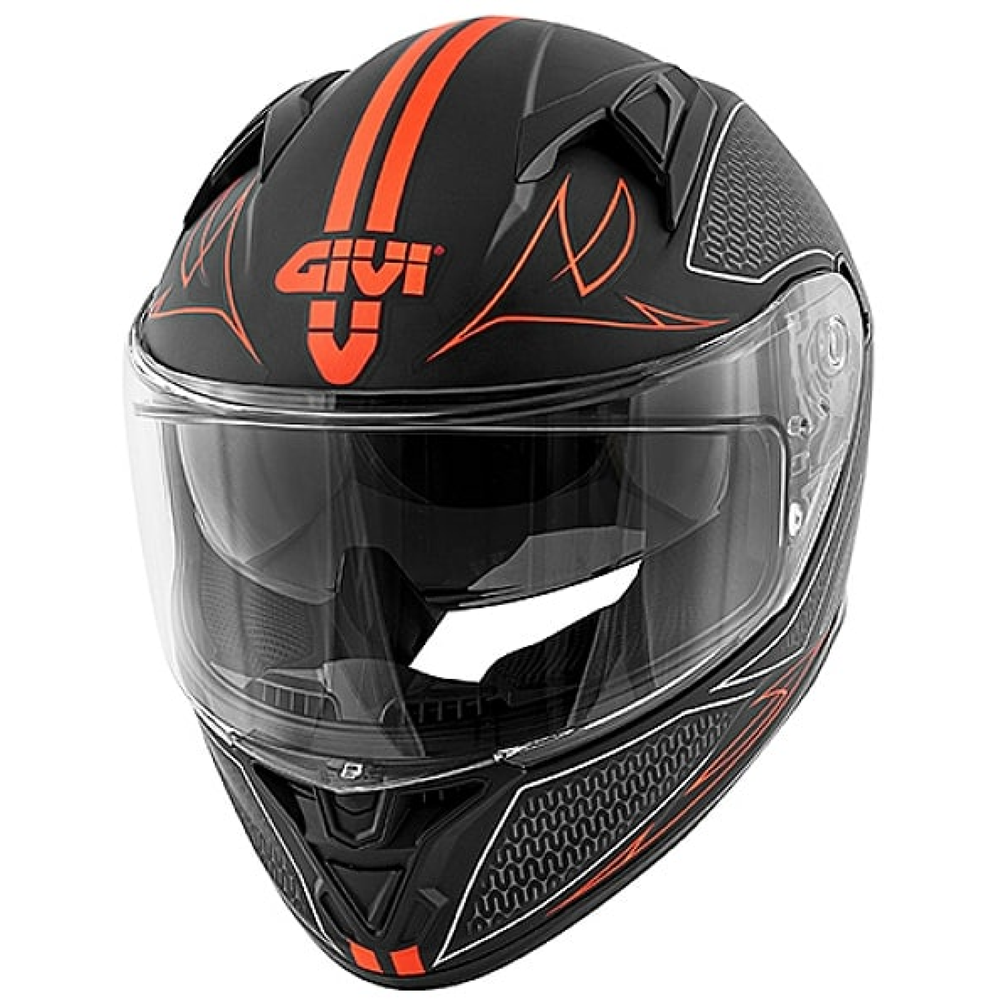 Casque Givi 50.6 Stoccarda Splinter Noir Mat Rouge - L