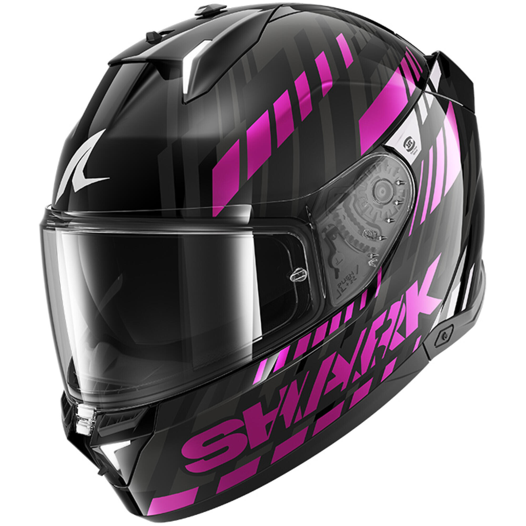 Casque Shark Skwal i3 Vibetrack Noir Chrome Violet - S