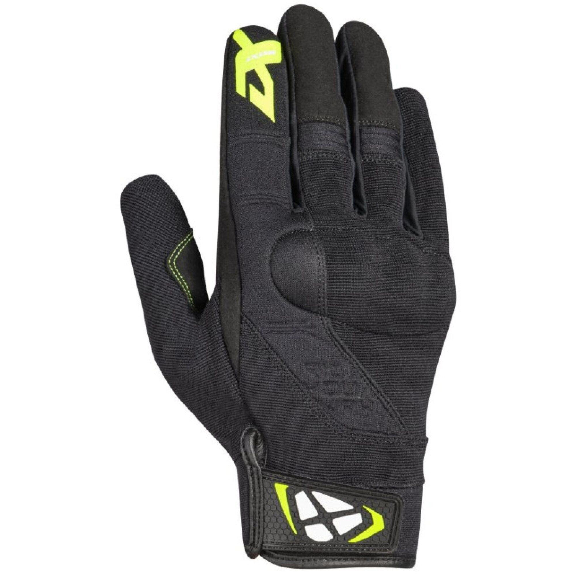 Gants Ixon RS Delta Noir Jaune Vif Blanc - 2XL