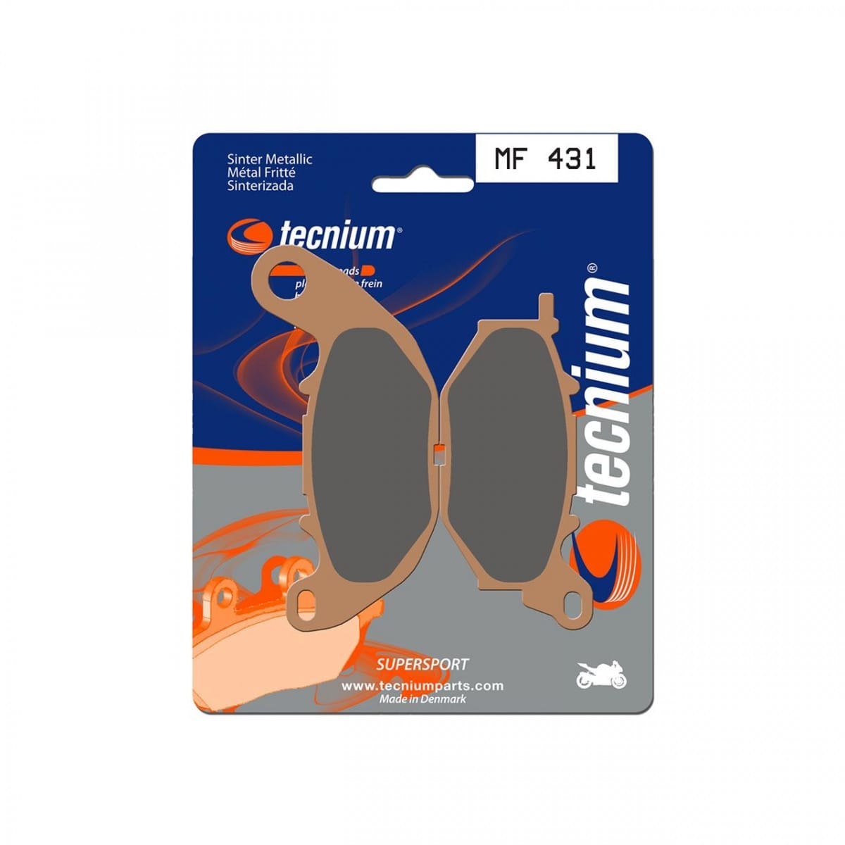 Plaquettes De Frein Tecnium mf431 Métal Fritté