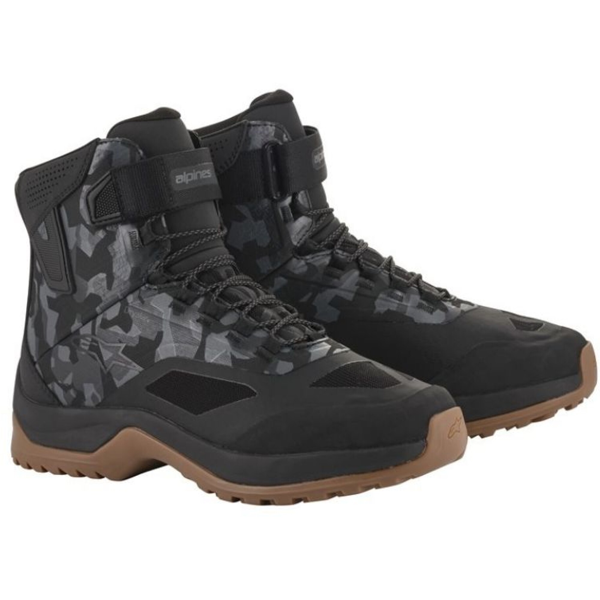Baskets Alpinestars CR6 Drystar Noir Camouflage Gris - 43