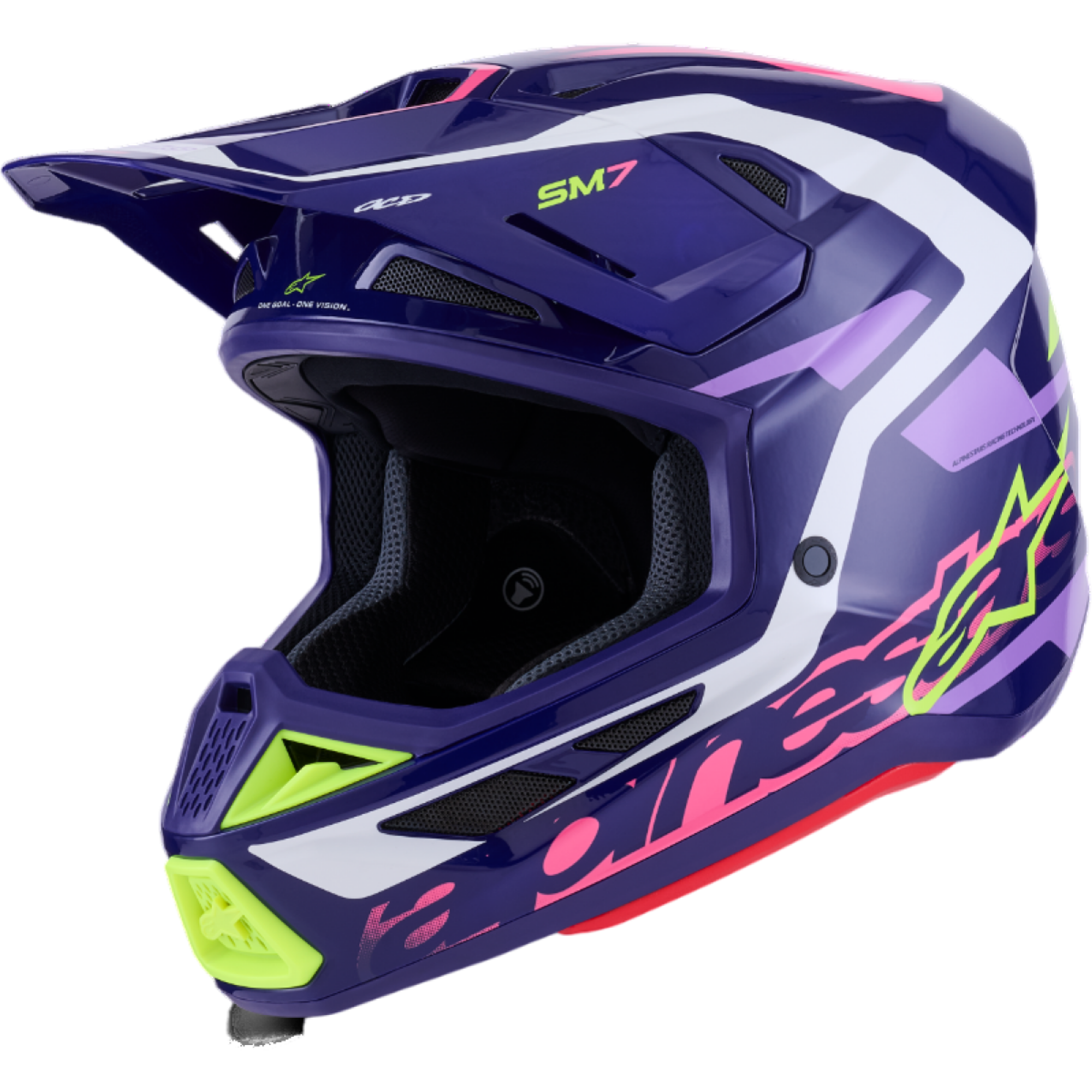 Casque Cross Alpinestars SM7 Deed Violet Rose - 2XL