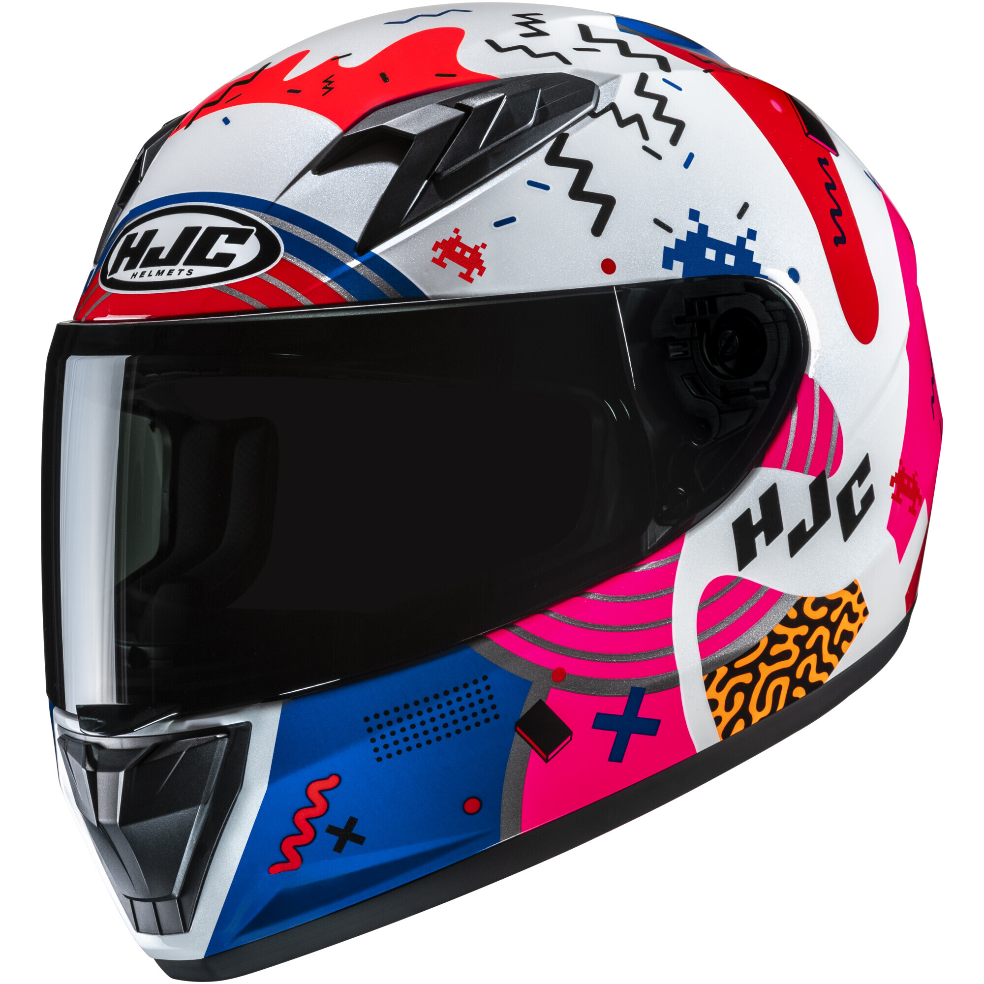 Casque HJC Y10 Mika MC28 Blanc Bleu Rose - M