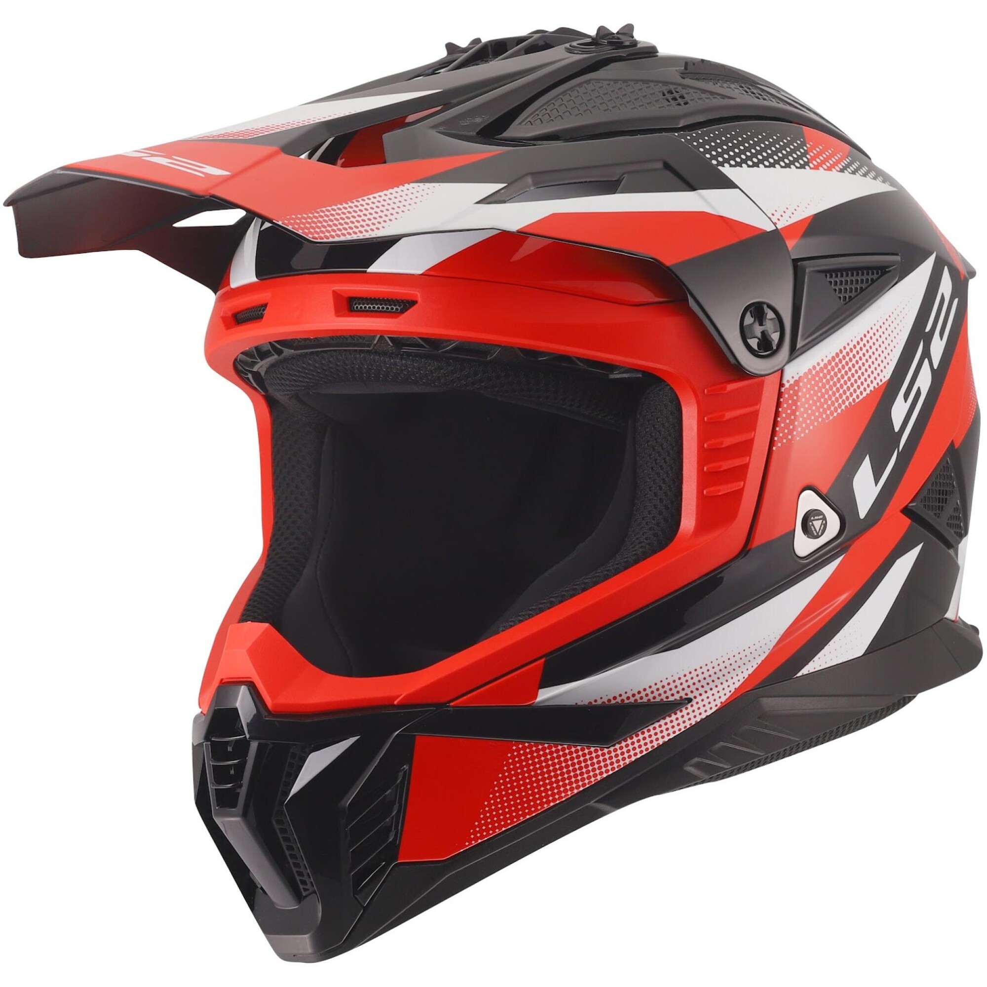 Casque Cross LS2 MX708 Fast II Fort Noir Rouge - 2XL