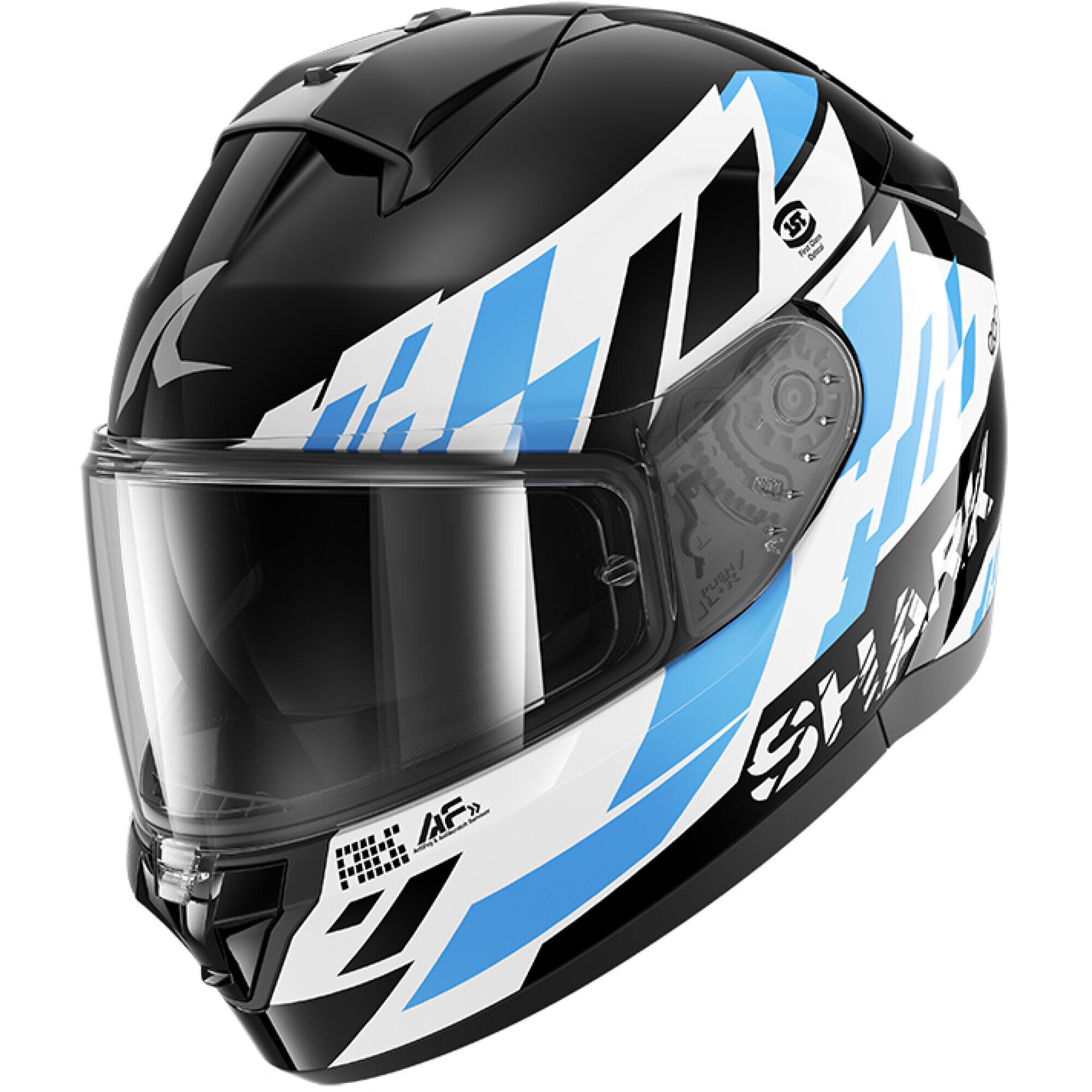 Casque Shark Ridill 2 Raceblock Noir Blanc Bleu - L