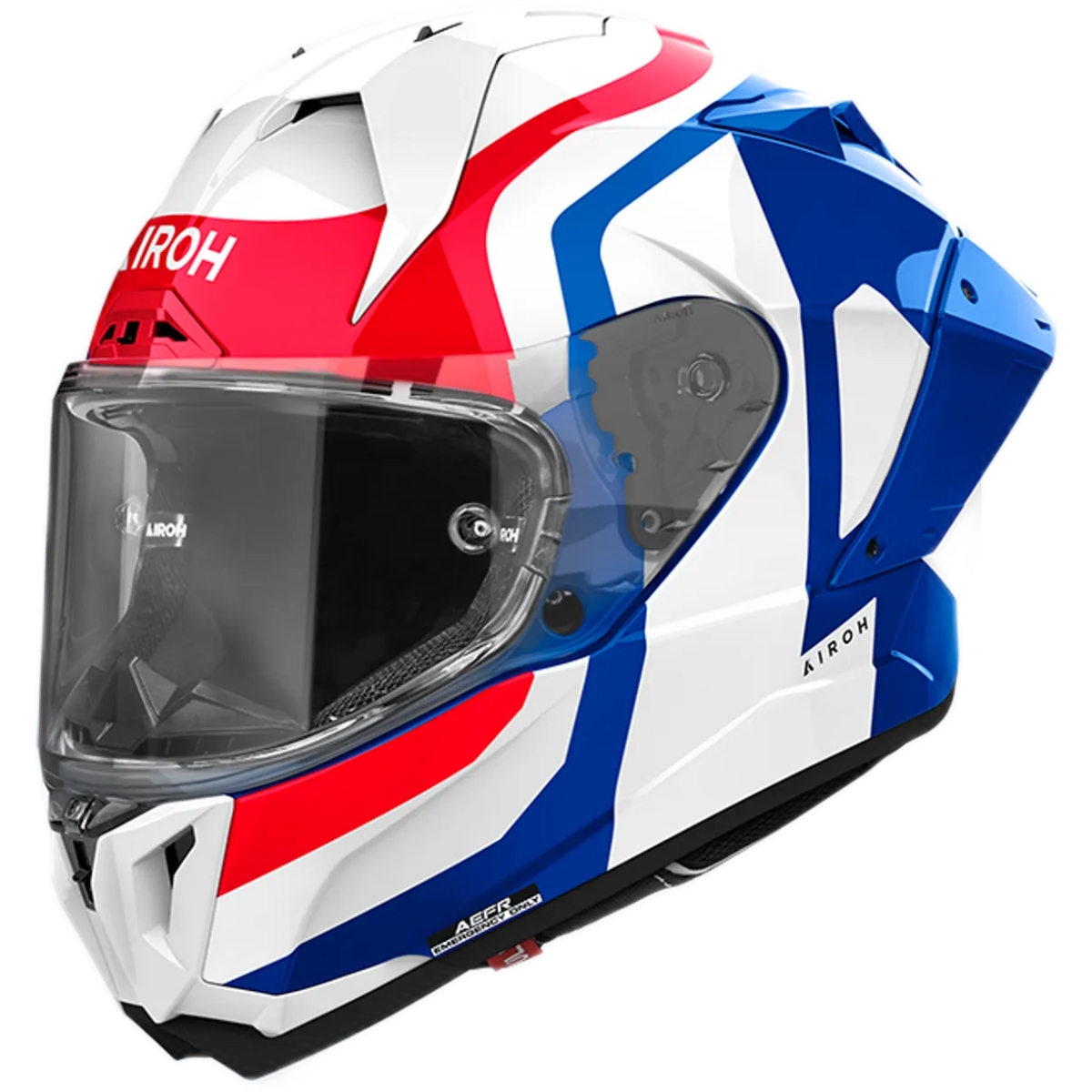 CASQUE AIROH GP 800 COMPETITION BLEU ROUGE BRILLANT / S