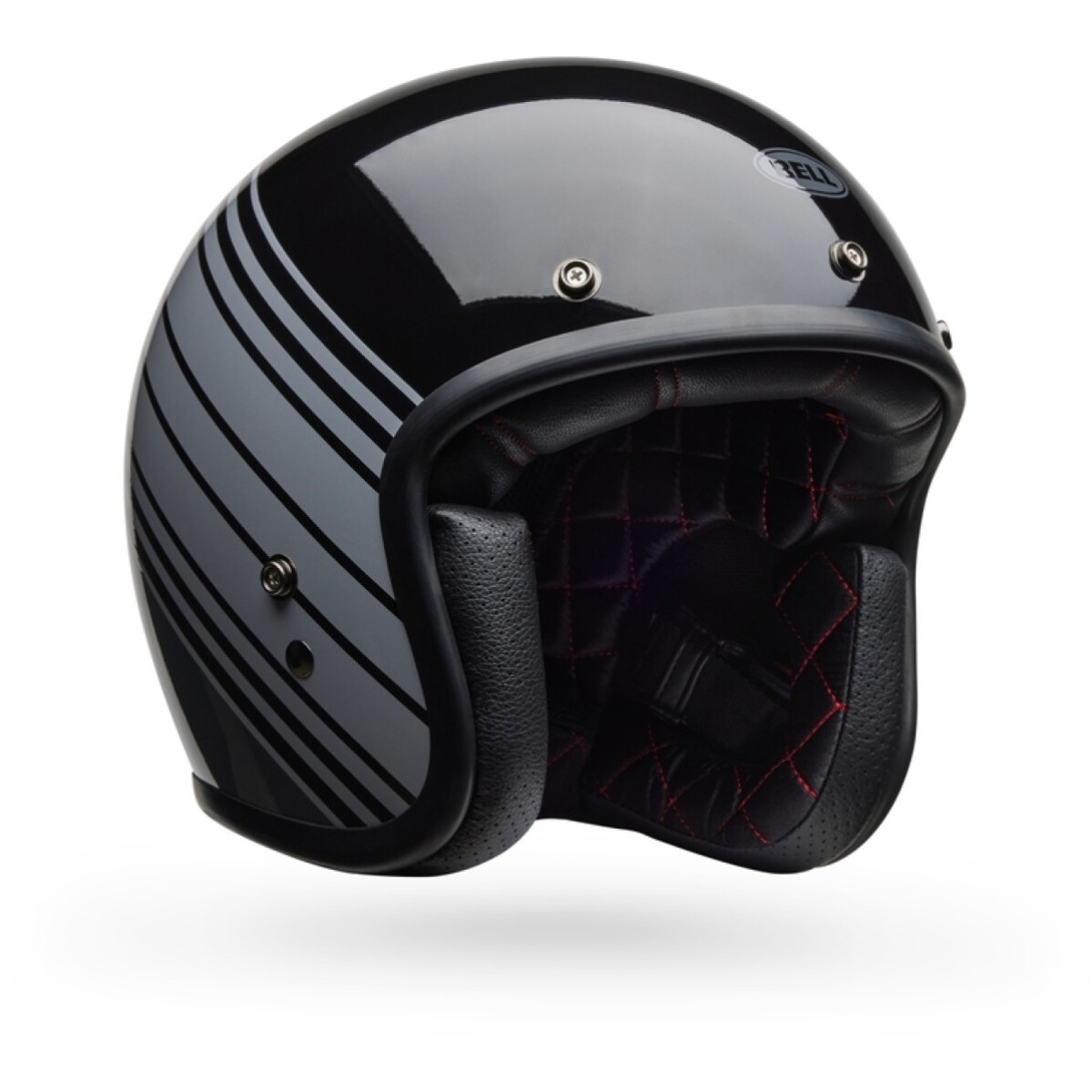 CASQUE BELL CUSTOM 500 EDGE NOIR GRIS BRILLANT / L