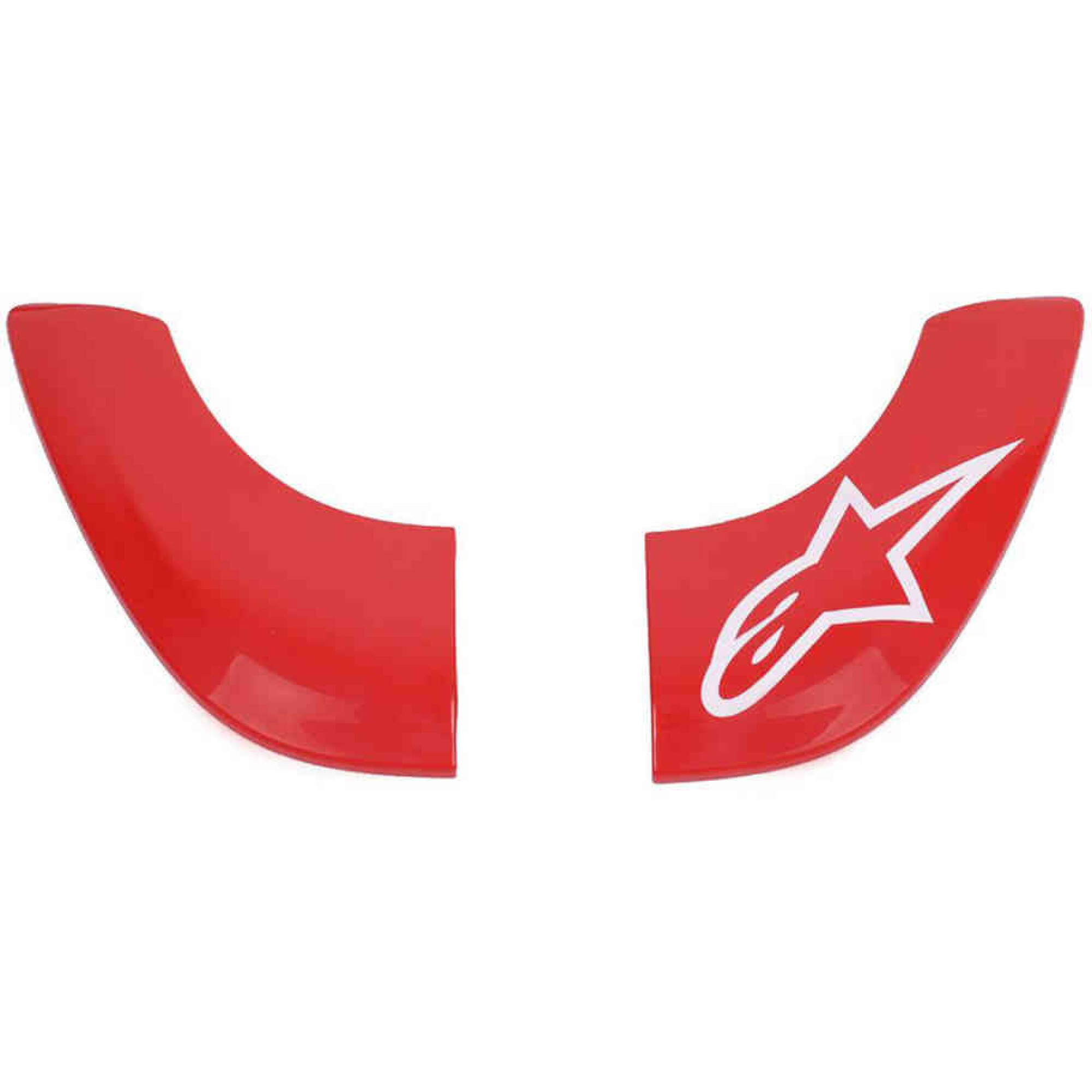 Plaque De Menton Alpinestars Pour BNS Tech Carbone Rouge Blanc