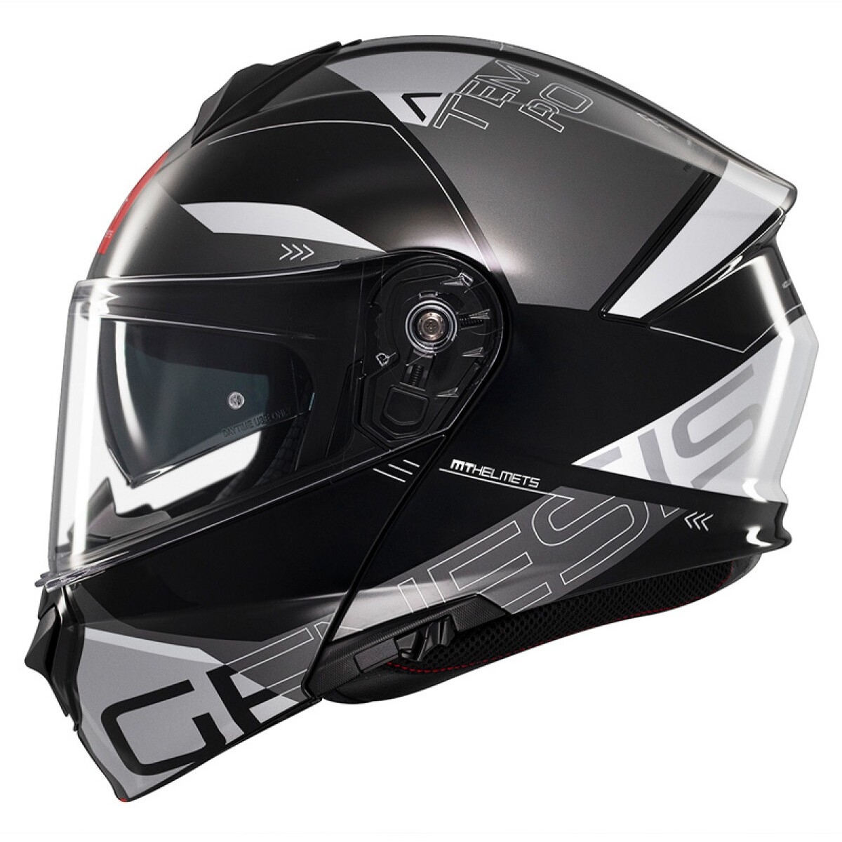 CASQUE MT HELMETS GENESIS SV ATEMPO B2 NOIR GRIS BRILLANT / 2XL