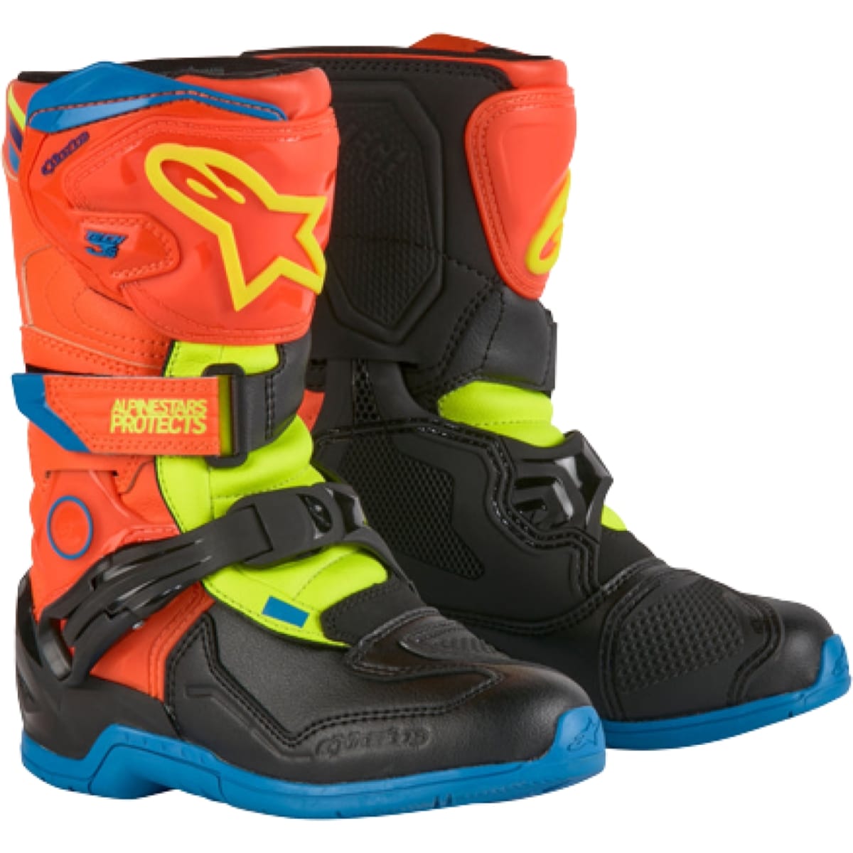 BOTTES ALPINESTARS KIDS TECH 3 MX26 (30,5) 12/ORANGE BLEU JAUNE 4755